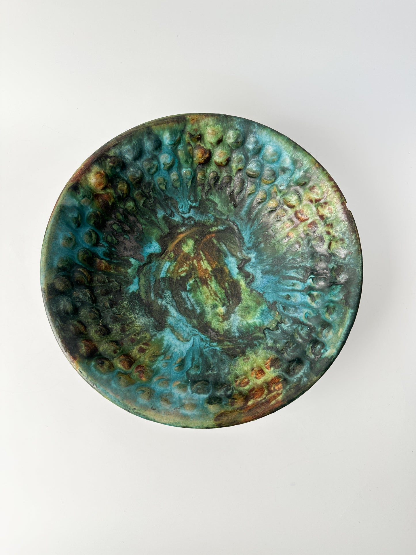 Alvino Bagni "Sea Garden" Vintage MCM Pottery Bowl