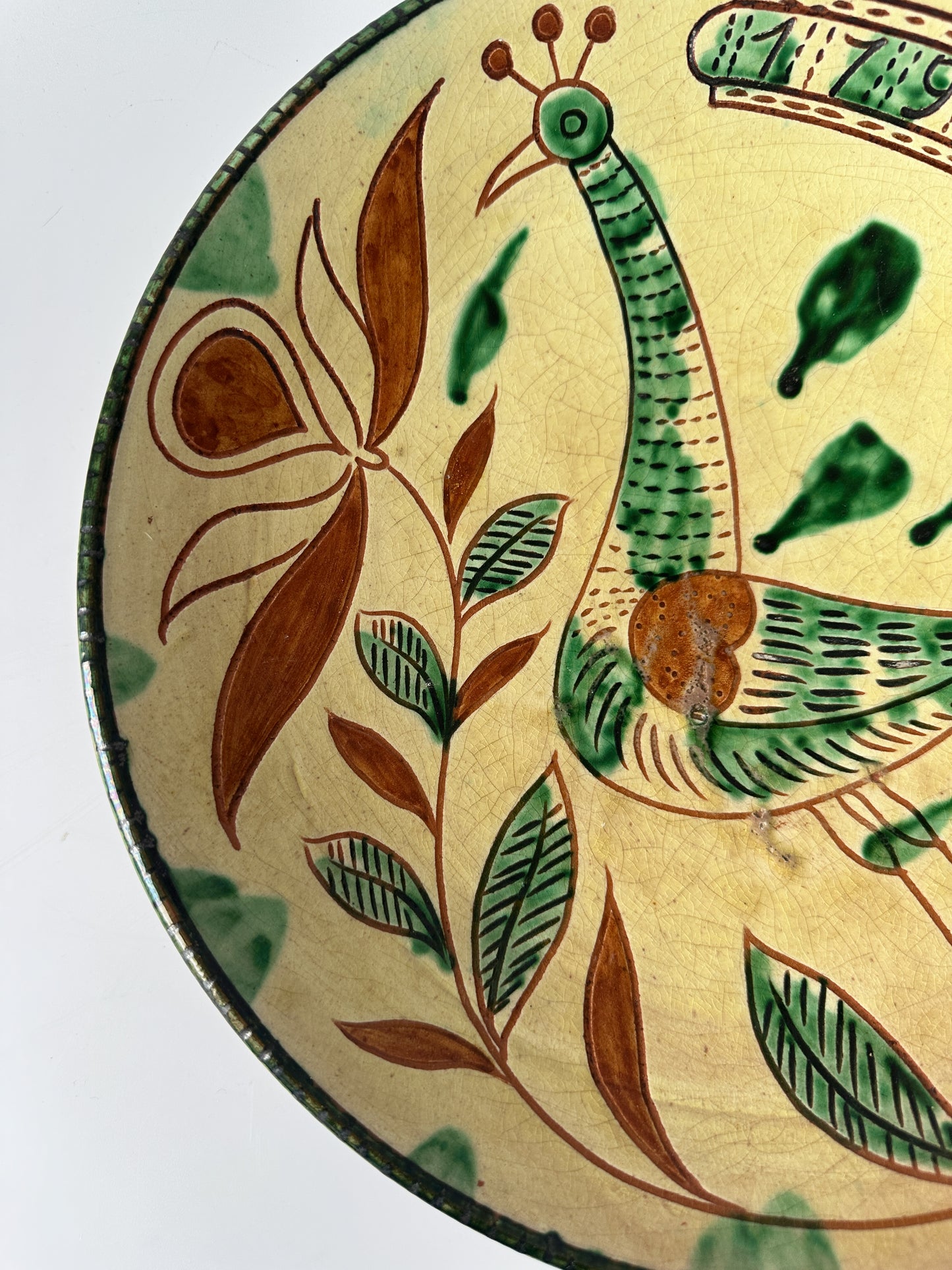 Heinrich Roth Redware Bowl Hand Painted from Italy