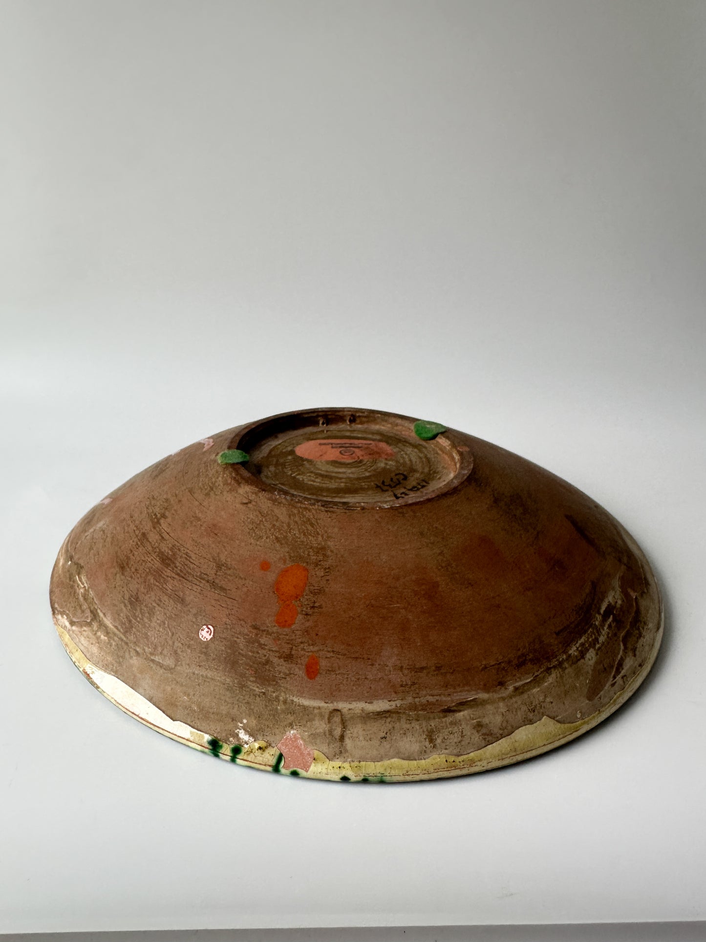 Heinrich Roth Redware Bowl Hand Painted from Italy