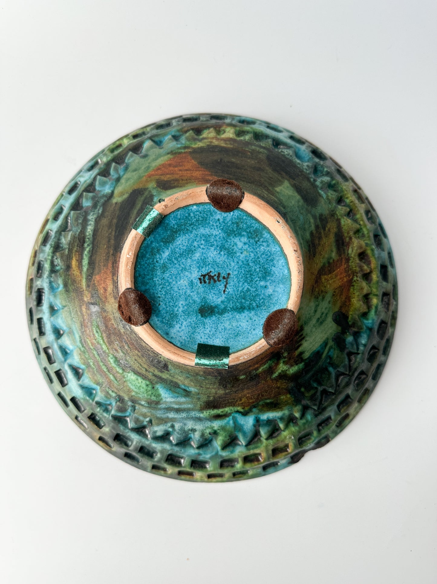 Alvino Bagni "Sea Garden" Vintage MCM Pottery Bowl
