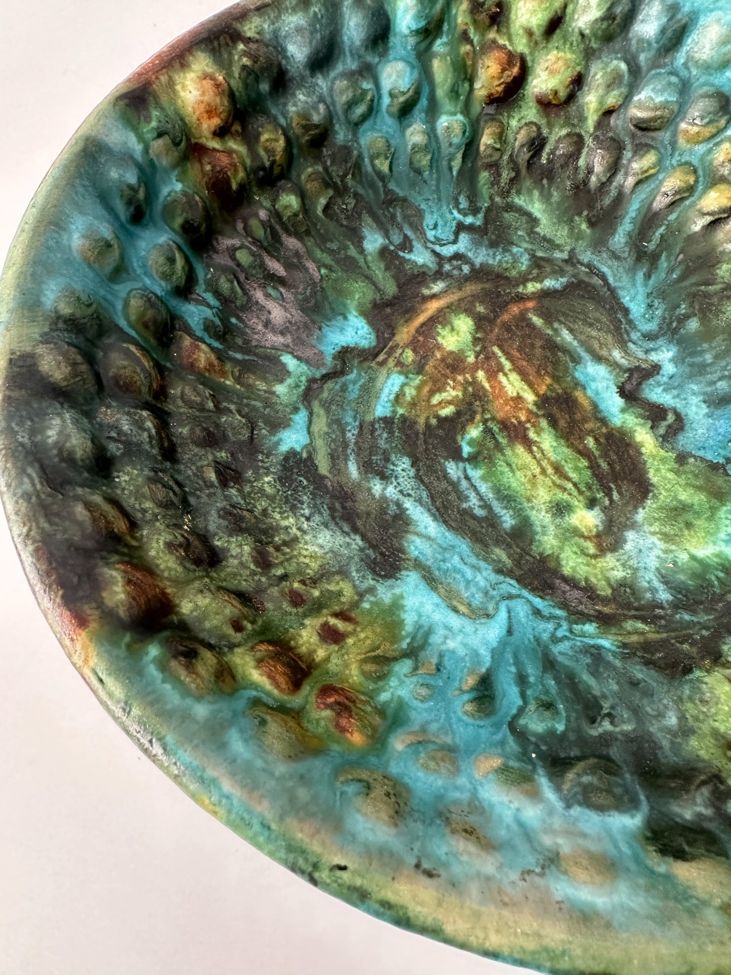 Alvino Bagni "Sea Garden" Vintage MCM Pottery Bowl