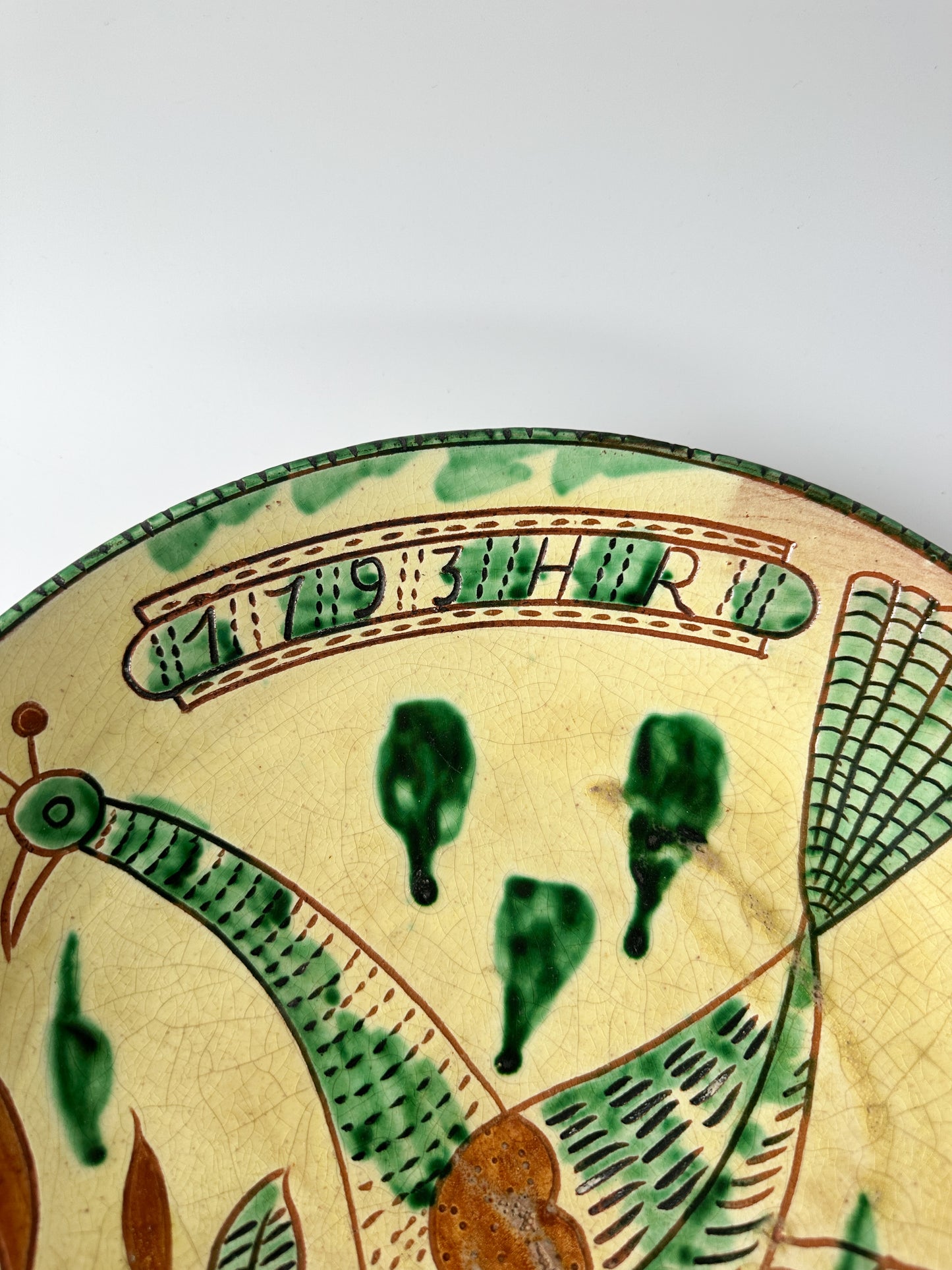 Heinrich Roth Redware Bowl Hand Painted from Italy