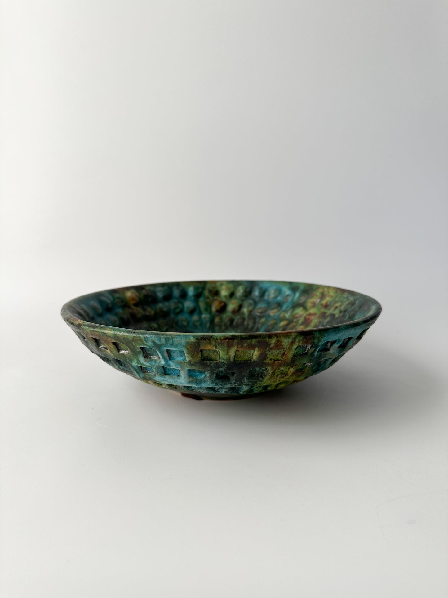 Alvino Bagni "Sea Garden" Vintage MCM Pottery Bowl