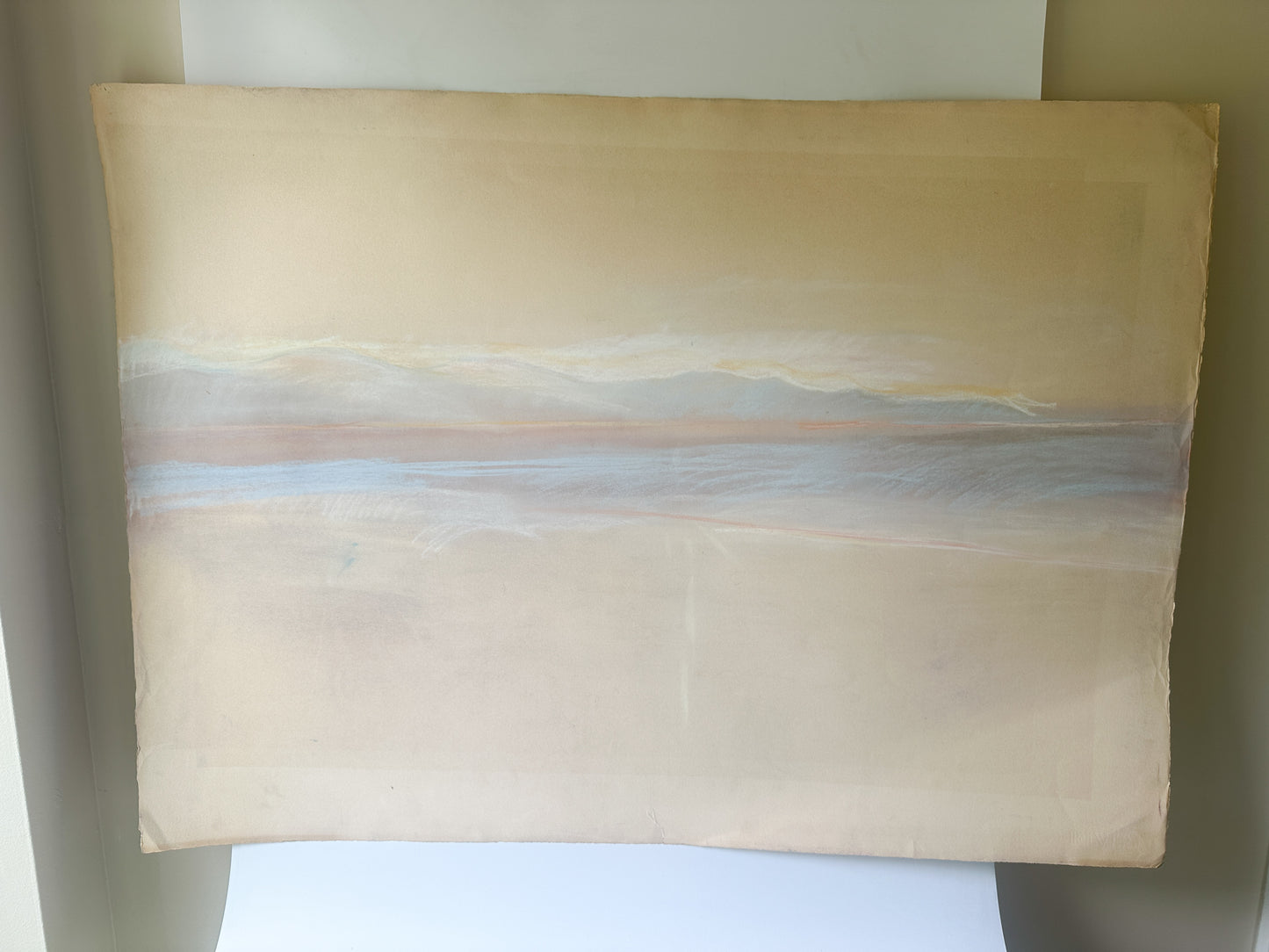 Pastel Mountain Range Horizon - Pastel by Jane Matteson (41”W x 29.5”H)