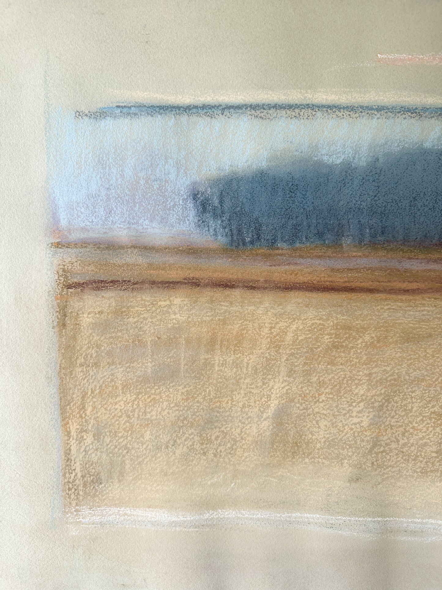 Warm Breeze Abstract Sky - Pastel by Jane Matteson (31"W x 21”H)