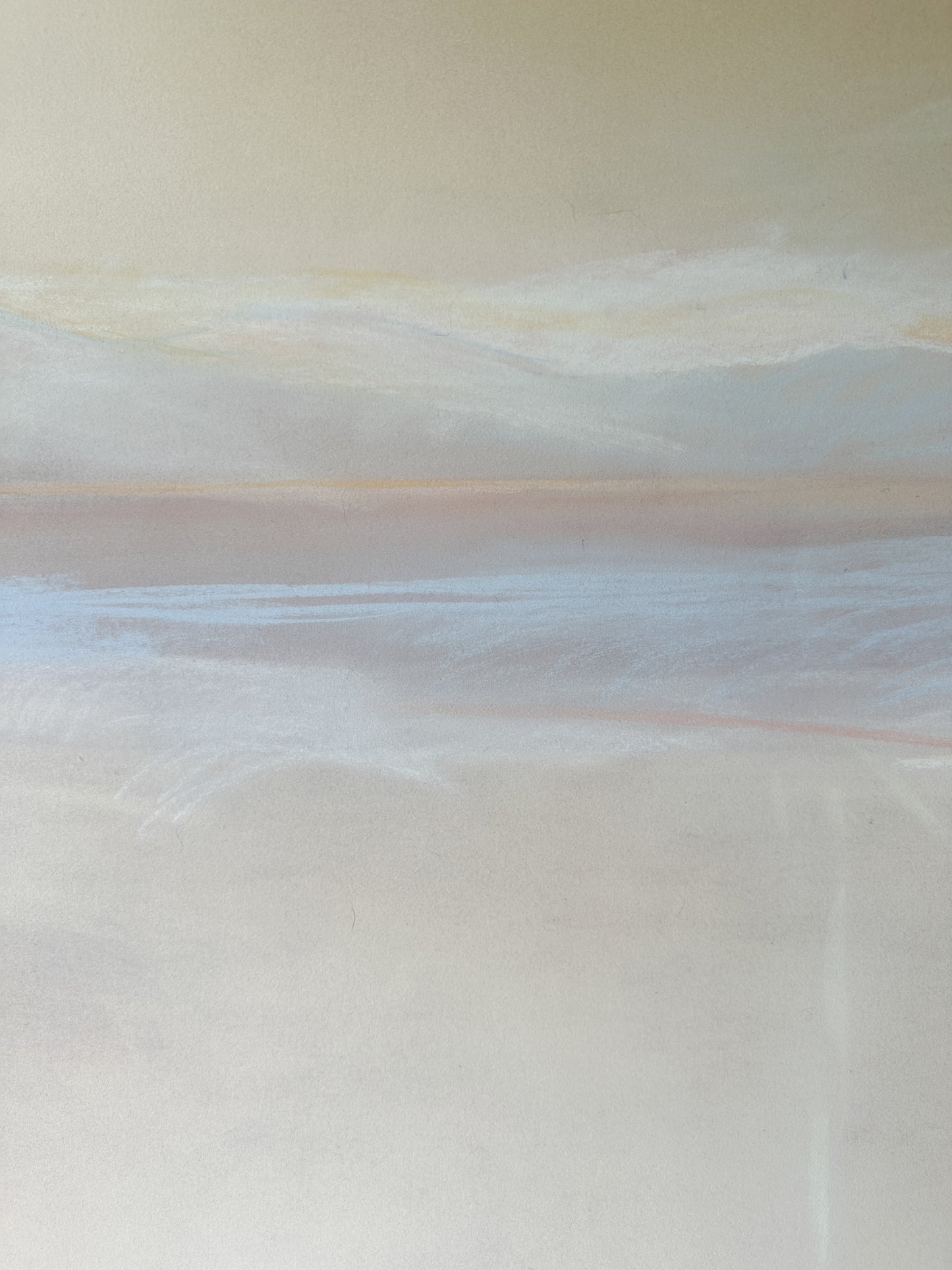 Pastel Mountain Range Horizon - Pastel by Jane Matteson (41”W x 29.5”H)