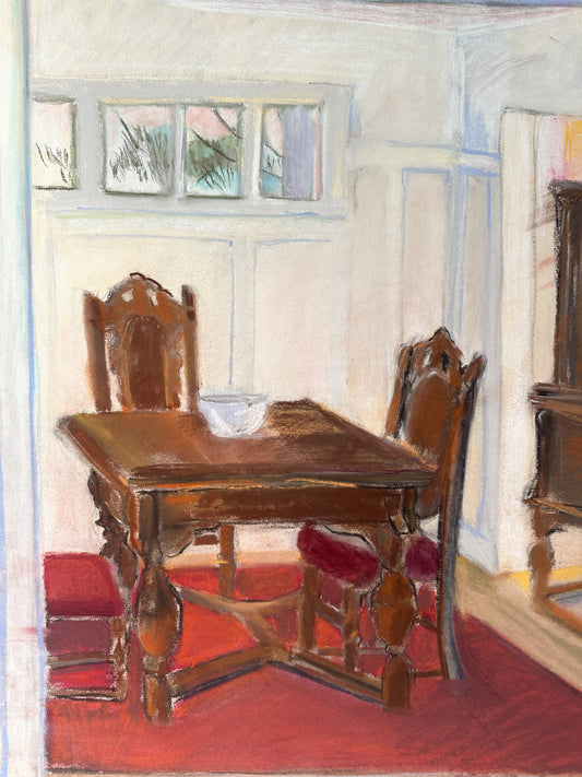 Craftsman Dining Room - Pastel by Jane Matteson (19"W x 25"H)