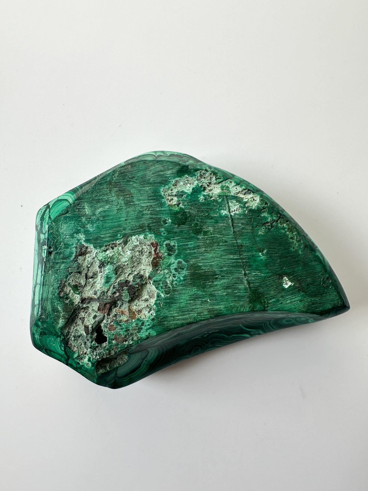 Polished Genuine Malachite Ashtray Trinket Dish (4.25"L x 3.5"W x 1"H)