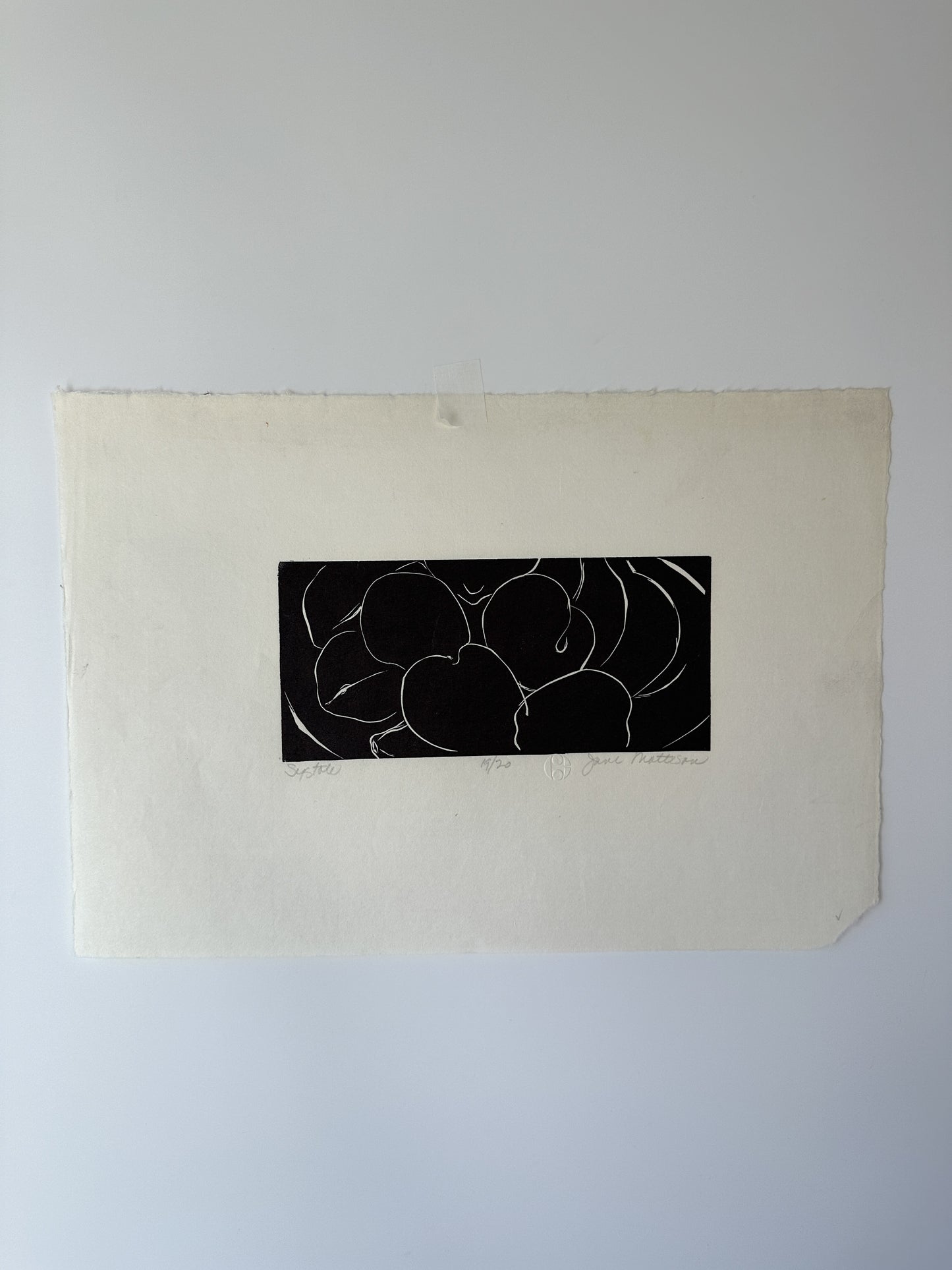 “SYSTOLE” Linocut by Late Artist Jane Matteson