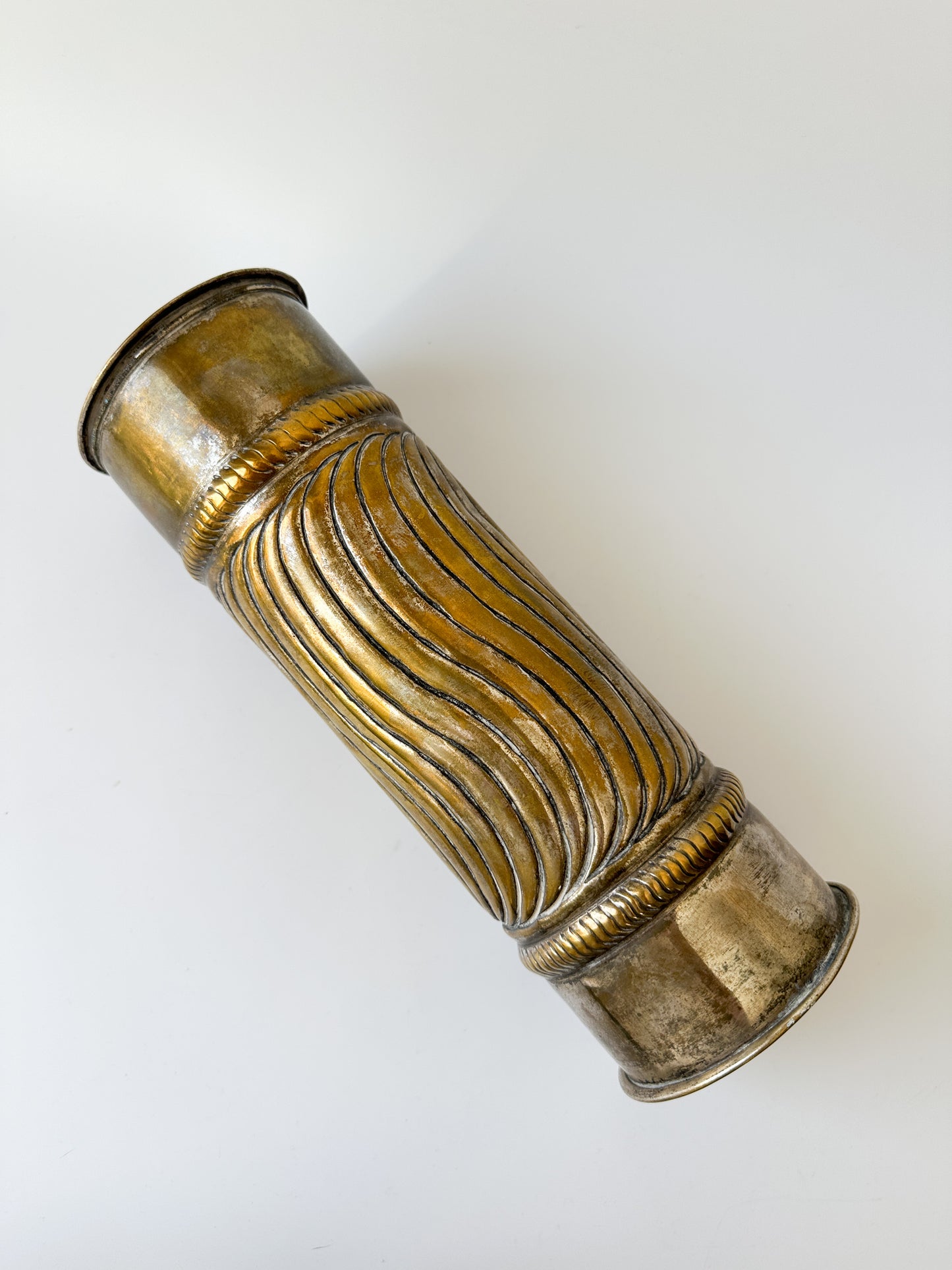 Brass Pillar Candle Holder