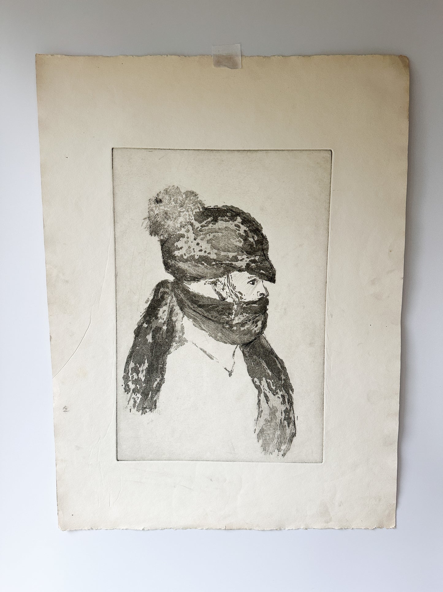 "MIDWESTERN SELF-PORTRAIT” Etching by Late Artist Jane Matteson