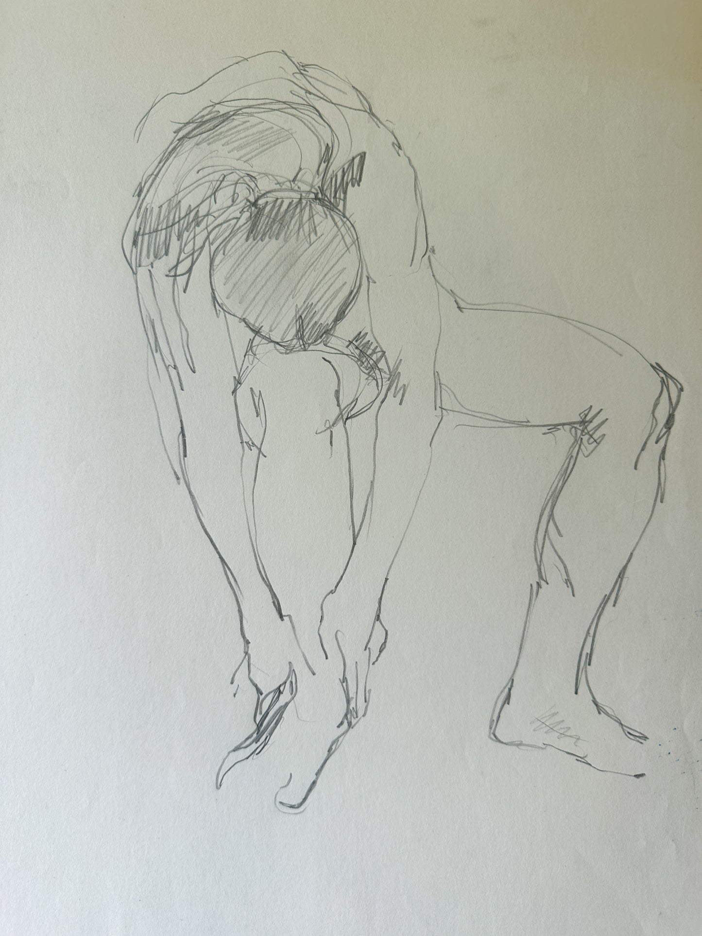 Dancer Pencil Sketch by Jane Matteson (12"W x 18"H)