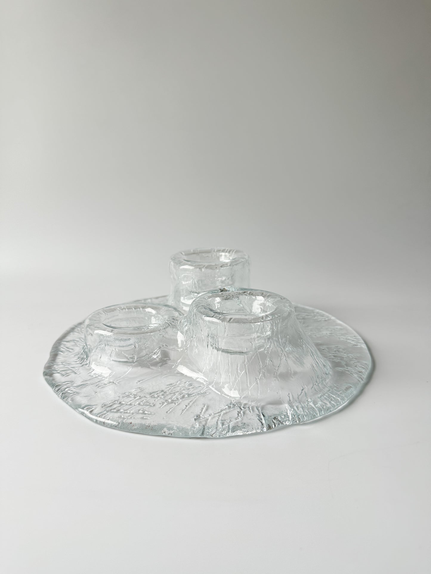 Vintage Muurla Volcano Glass Tea Light Candle Holder