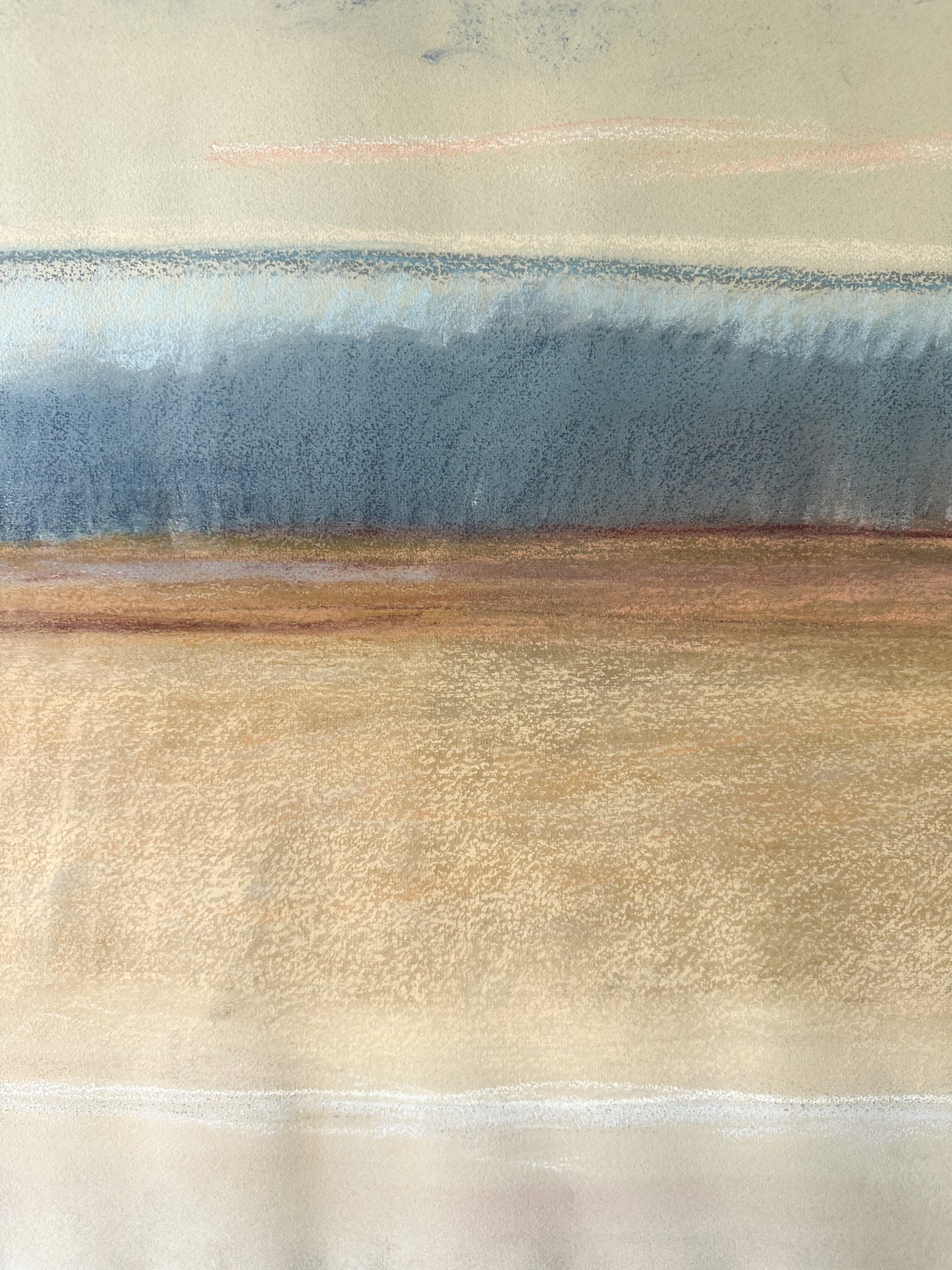 Warm Breeze Abstract Sky - Pastel by Jane Matteson (31"W x 21”H)