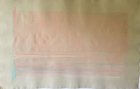 Pink Blush Abstract Sky - Pastel by Jane Matteson (31"W x 21”H)