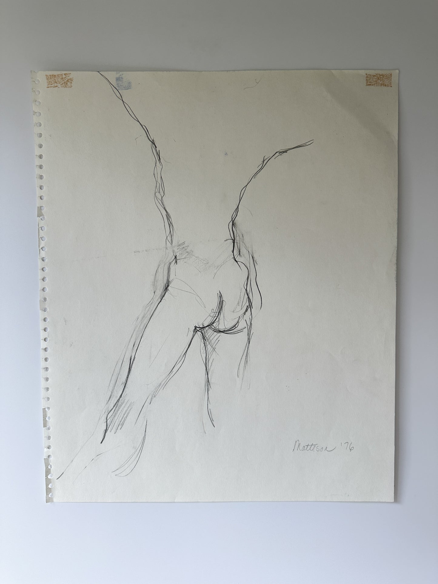 Nude Sketch by Jane Matteson (signed)