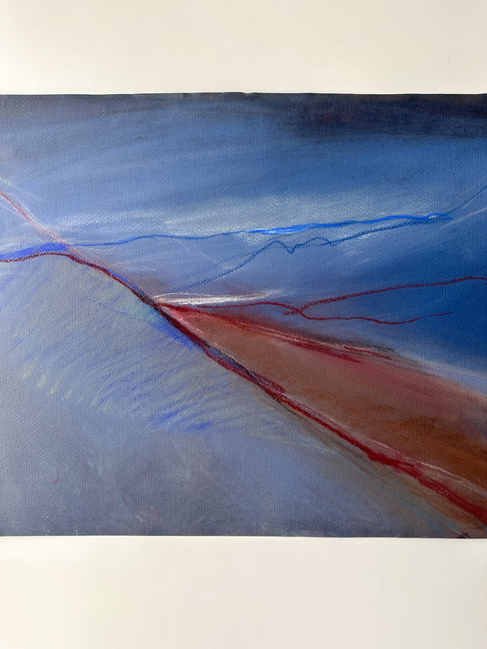 Dusk Landscape (double-sided) - Pastel by Jane Matteson