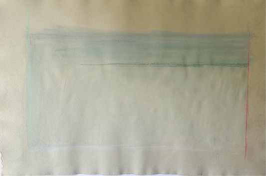 Aquamarine Abstract Sky - Pastel by Jane Matteson (31"W x 21”H)