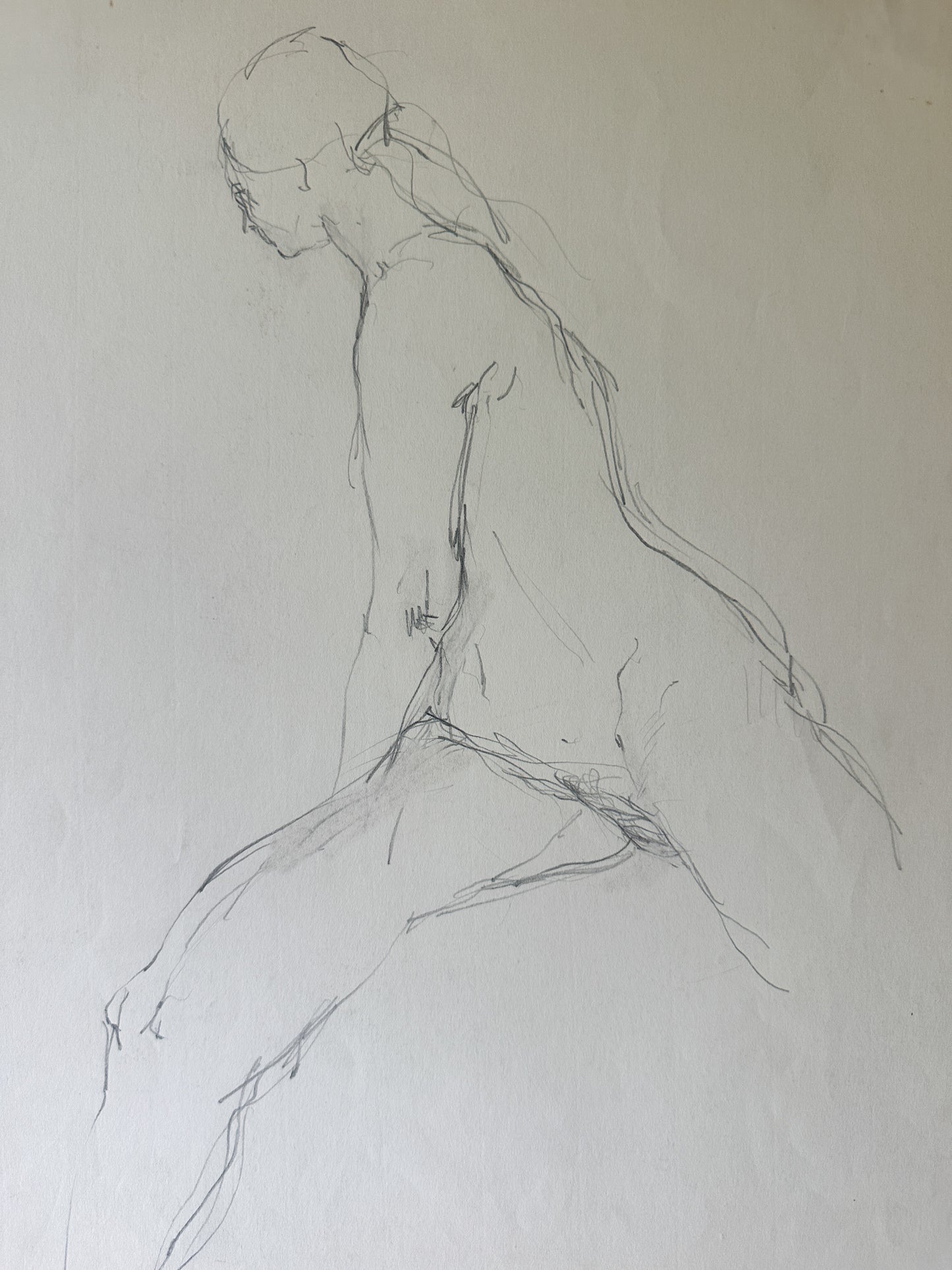 Nude Sketch by Jane Matteson (10.5"W x 14.5"H)