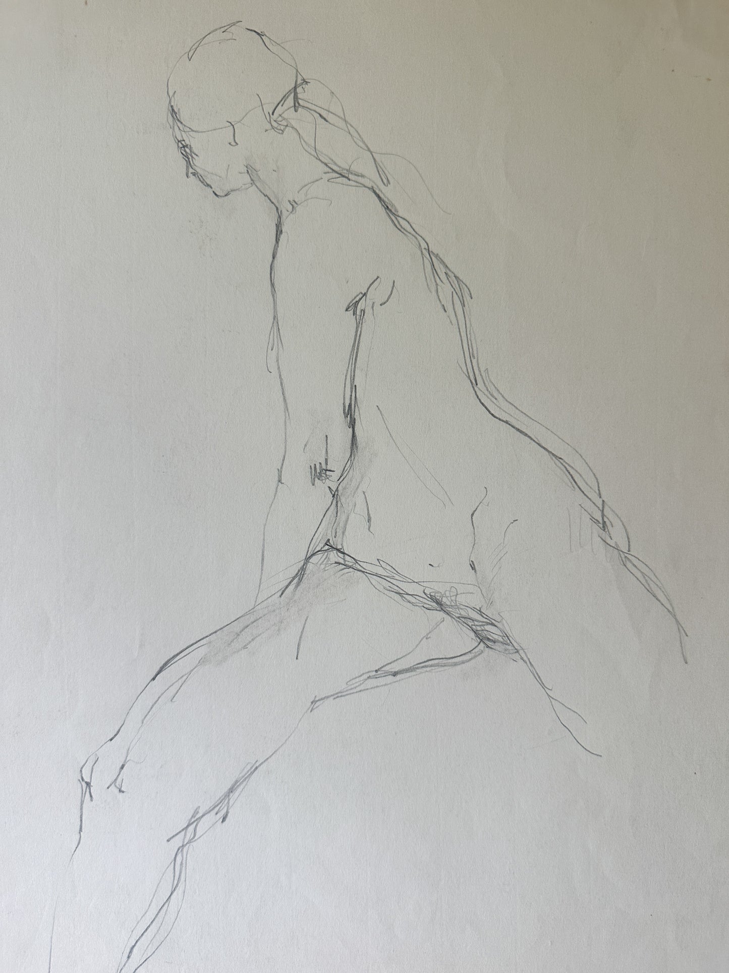 Nude Sketch by Jane Matteson (10.5"W x 14.5"H)