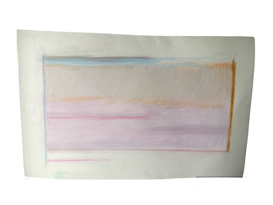 Pink and Orange Abstract Sky - Pastel by Jane Matteson (40"W x 26"H)