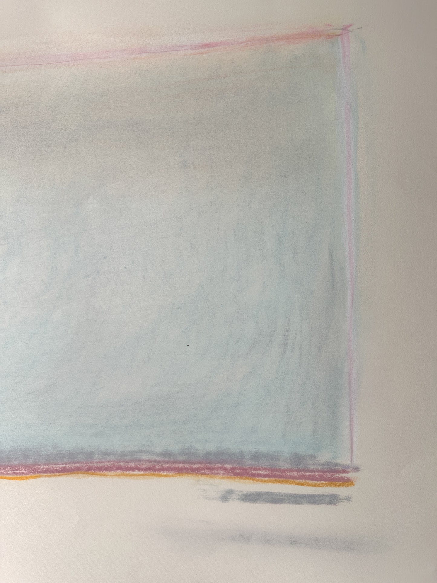 Light Blue and Pink Abstract Sky - Pastel by Jane Matteson (40"W x 26"H)