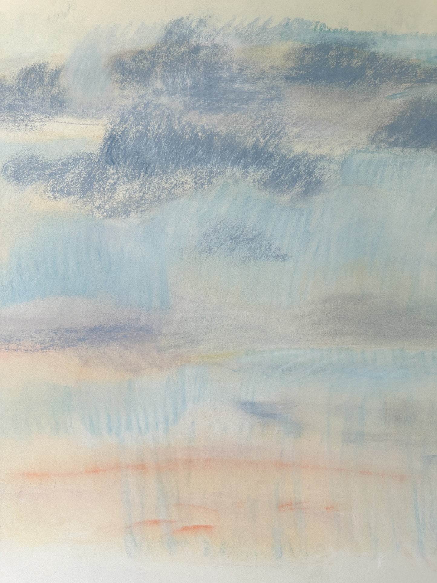 Large Clouds II - Pastel by Jane Matteson (40"W x 26"H)