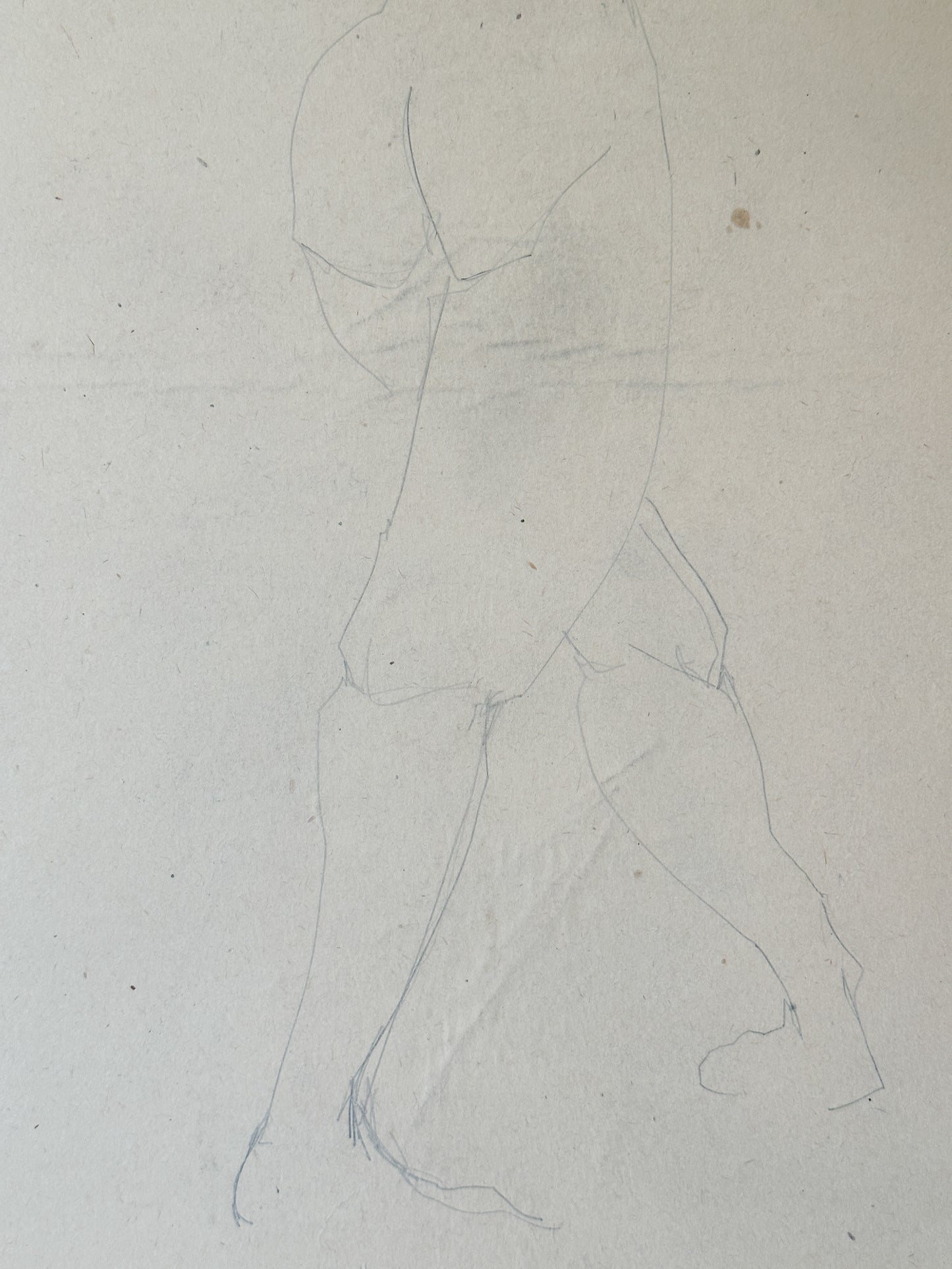 Nude (vertical) Pencil Drawing by Jane Matteson (15.5"W x 25.5"H)