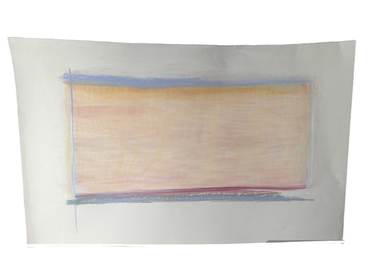 Peach and Blue Abstract Sky - Pastel by Jane Matteson (40"W x 26"H)