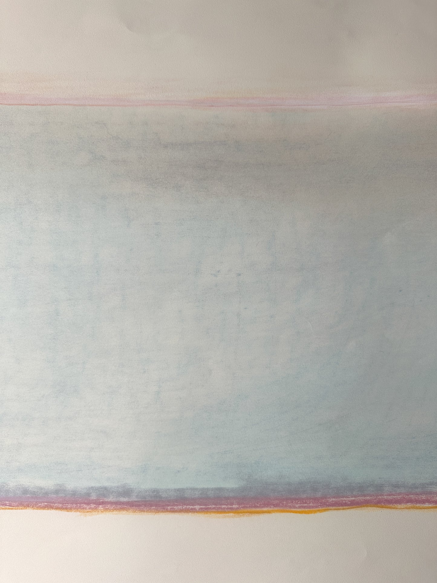 Light Blue and Pink Abstract Sky - Pastel by Jane Matteson (40"W x 26"H)