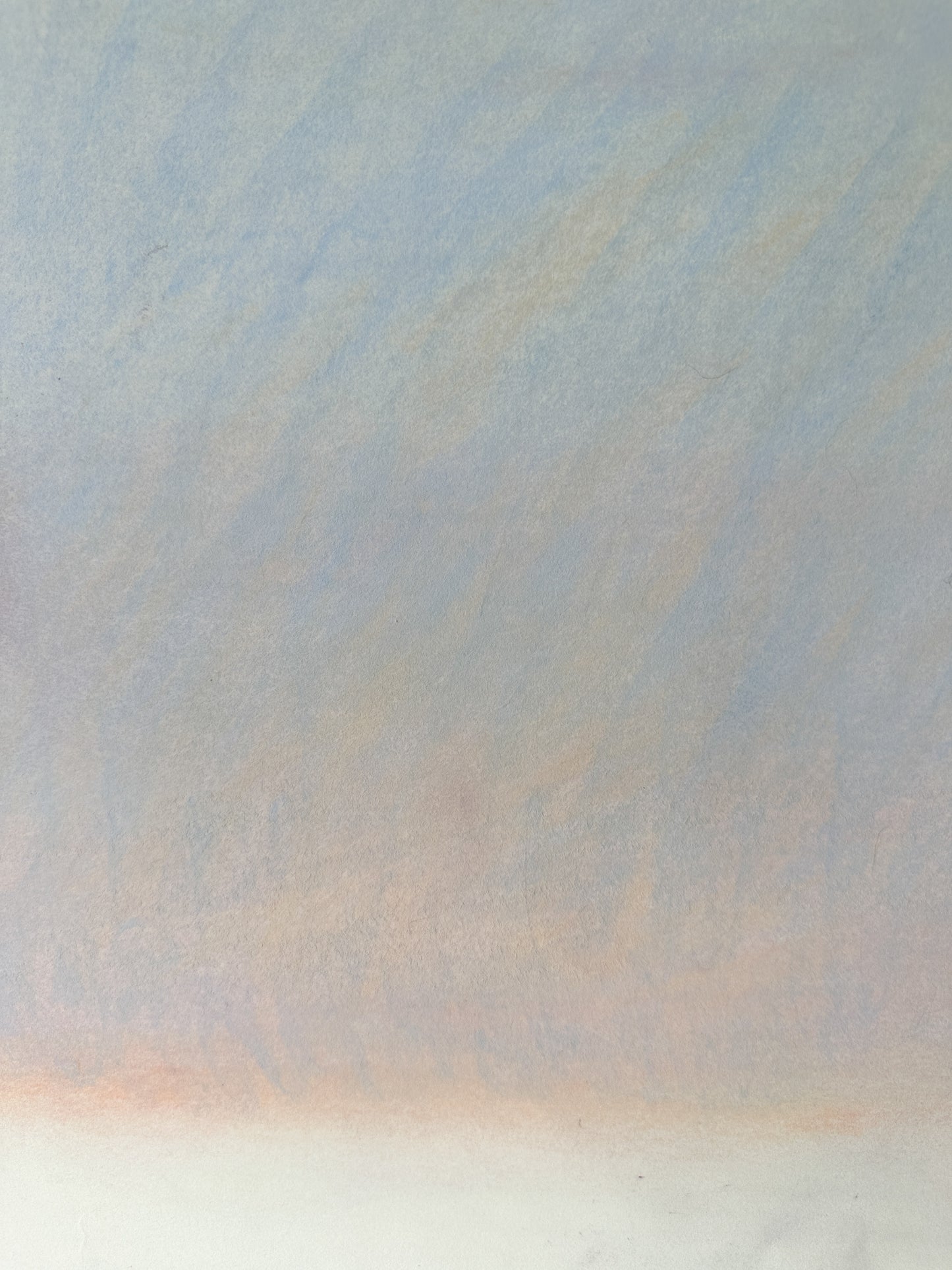 Light Pink and Blue Abstract Sky - Pastel by Jane Matteson (40”W x 26”H)