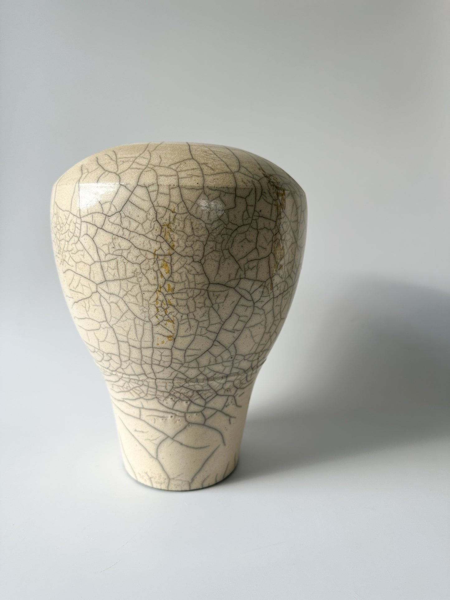 Cream Raku Vase (signed)