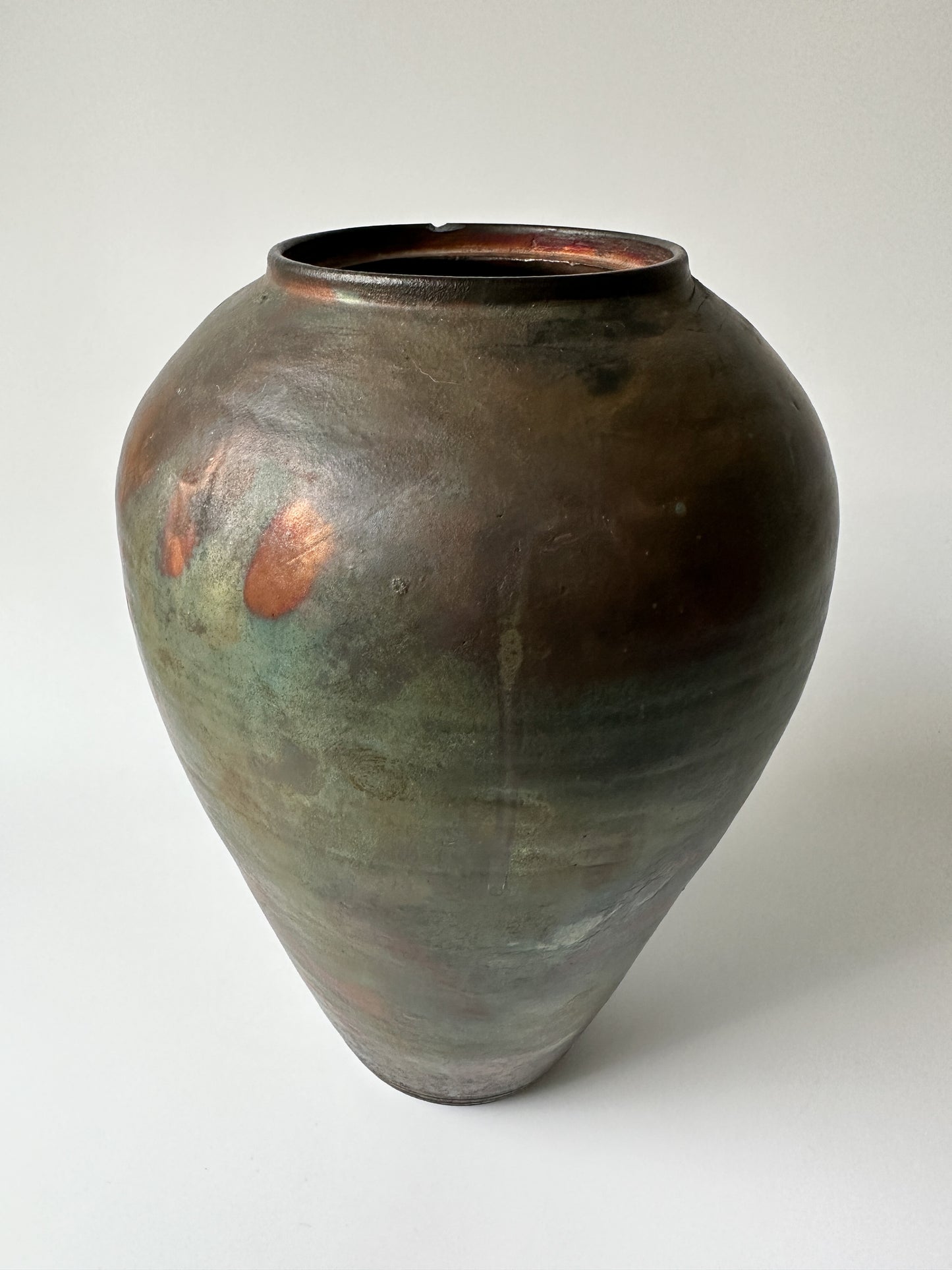 Vintage Raku Pottery Vase by Joyce E. Furney (Signed)