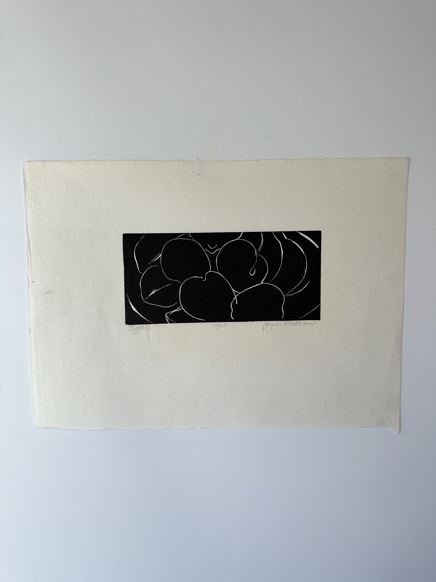 “SYSTOLE” Linocut by Late Artist Jane Matteson