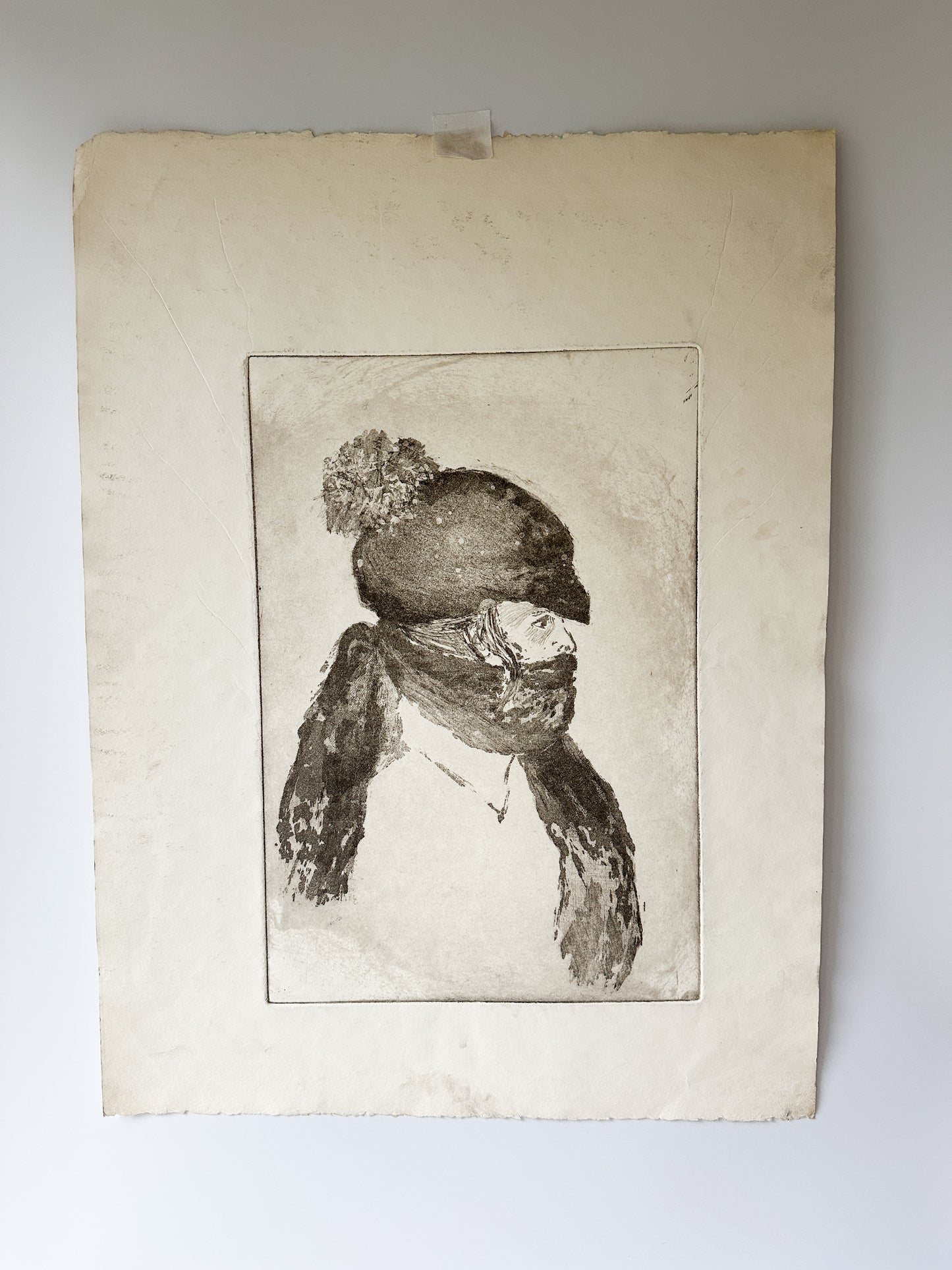 "MIDWESTERN SELF-PORTRAIT” Etching by Late Artist Jane Matteson