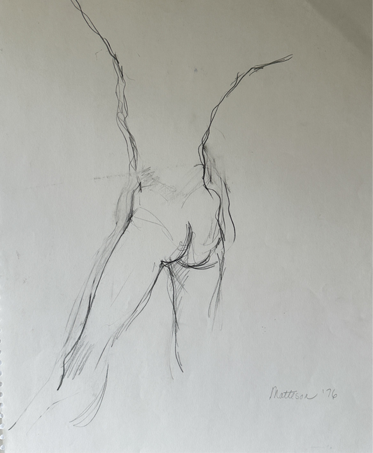 Nude Sketch by Jane Matteson (signed)