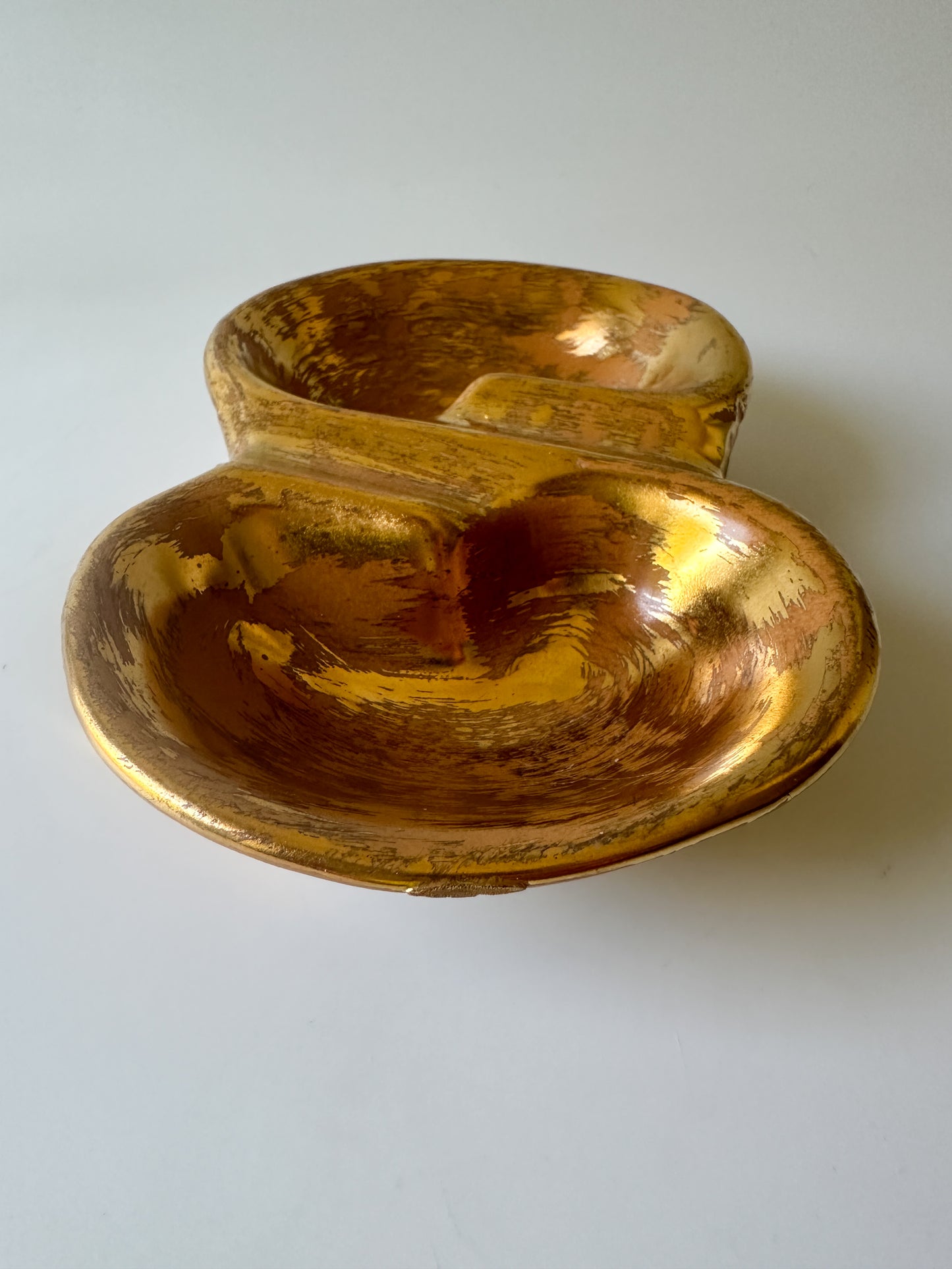 Vintage Handpainted Stangl Ashtray in Granada Gold circa 1954