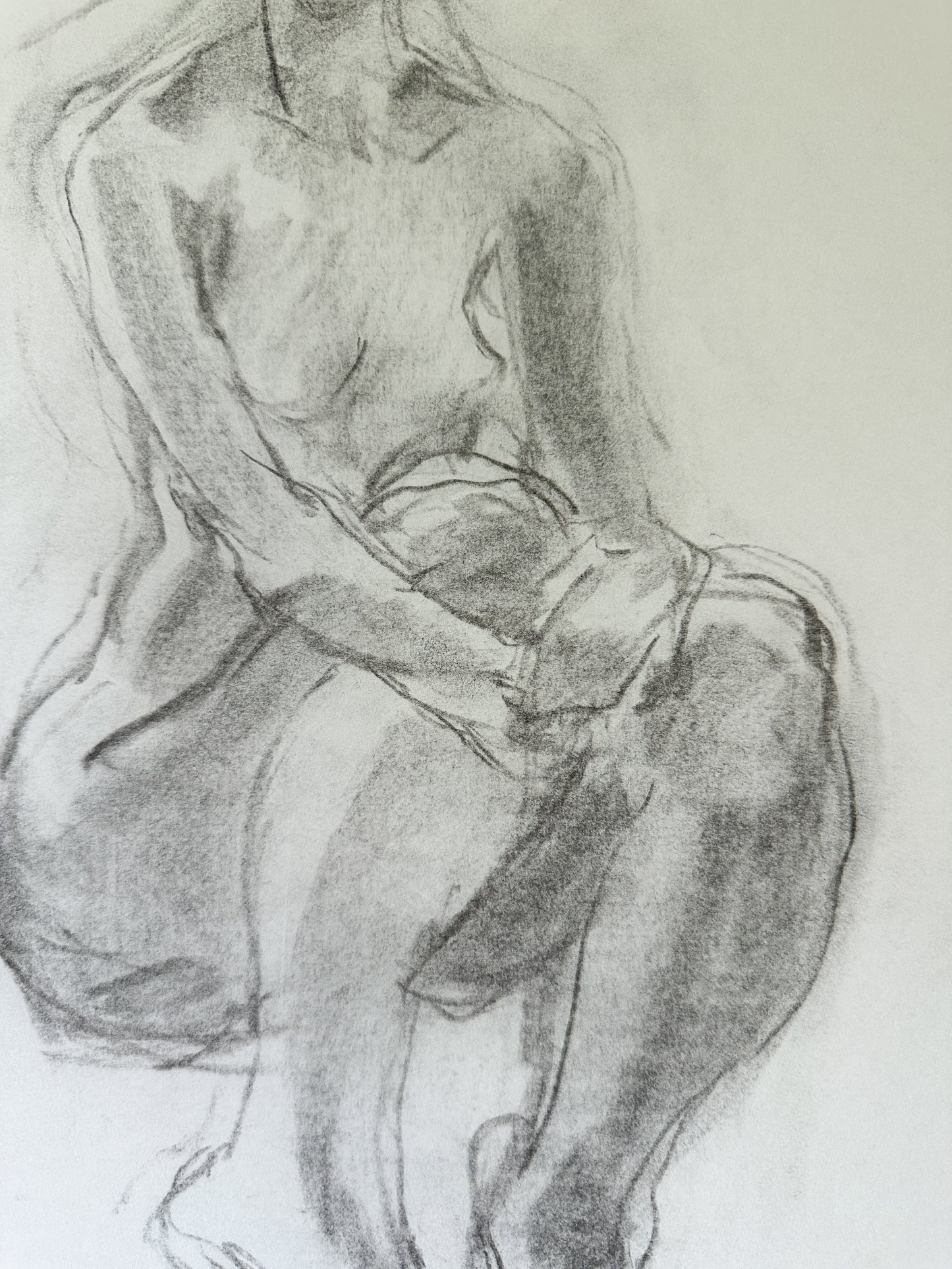 Nude Woman Sketch by Jane Matteson (14"W x 17"H)