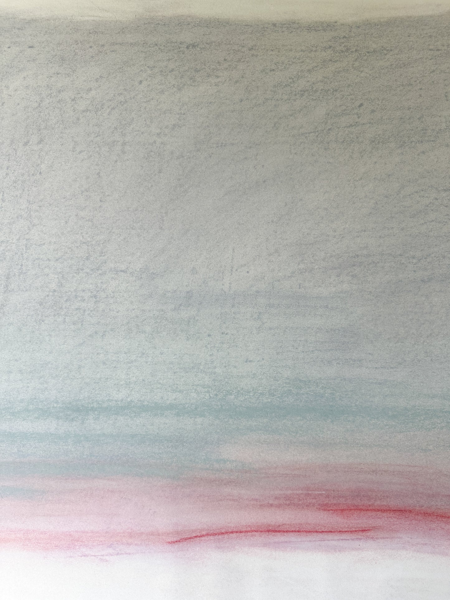 Light Gray, Blue, and Pink Sky - Abstract Pastel by Jane Matteson (40"W x 26"H)