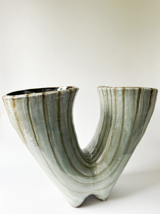 Large Celadon Pottery Vase Vessel