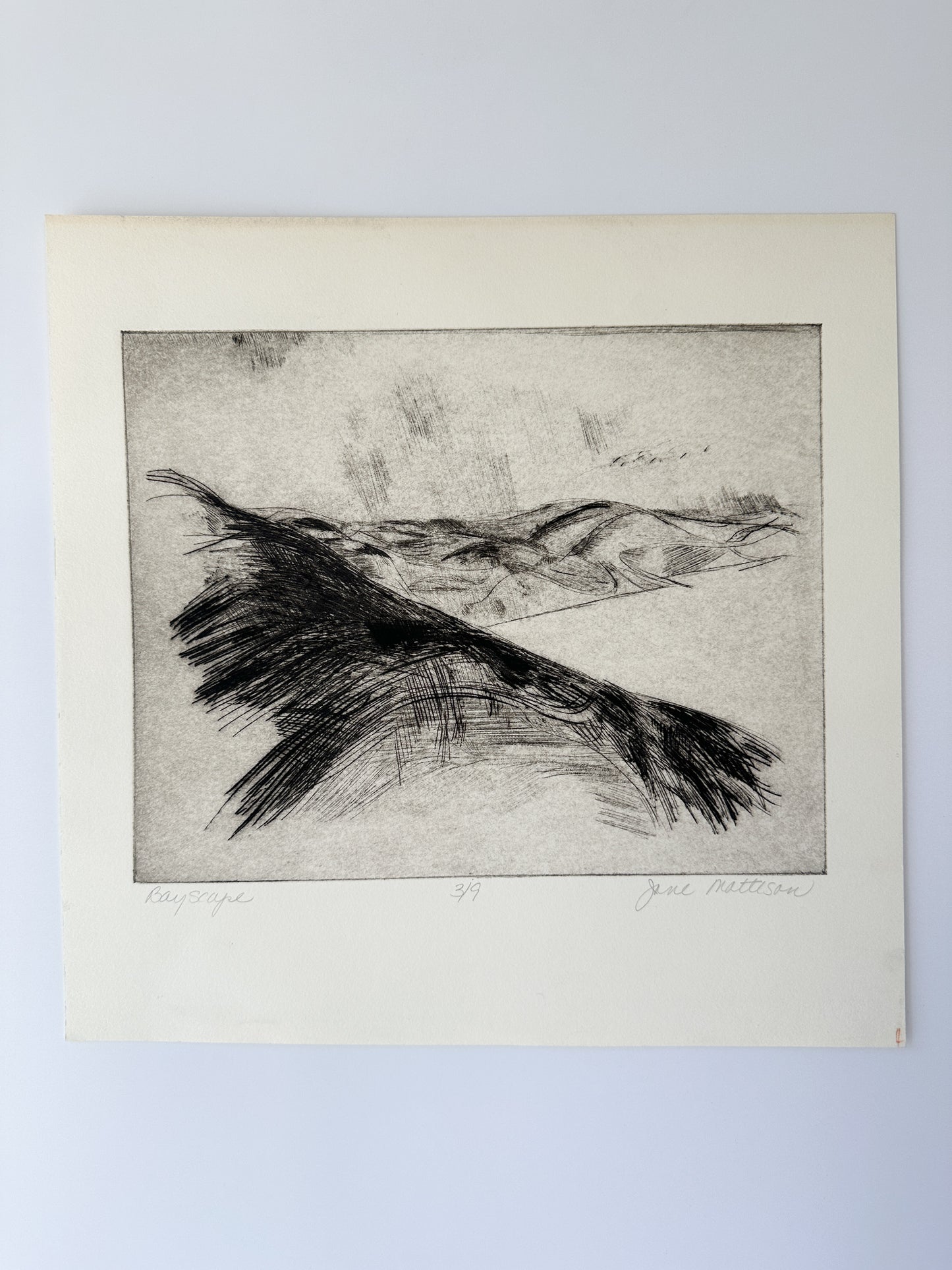 "BAYSCAPE" Etching by Late Artist Jane Matteson
