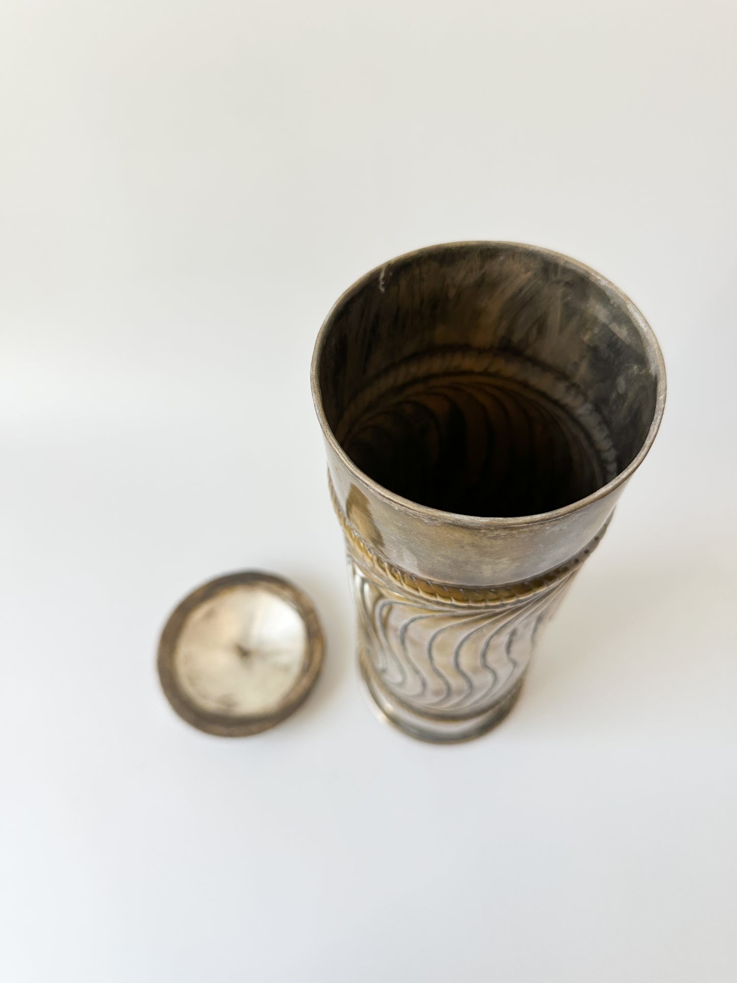 Brass Pillar Candle Holder