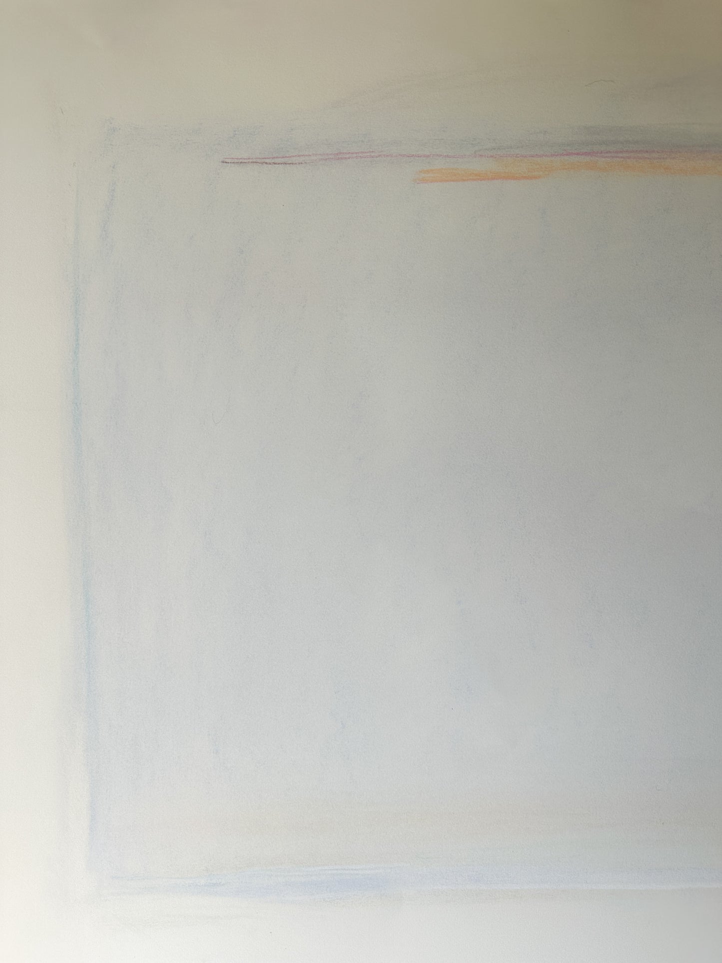 Pale Blue, Yellow, and Pink Sky Abstract - Pastel by Jane Matteson (40"W x 26"H)