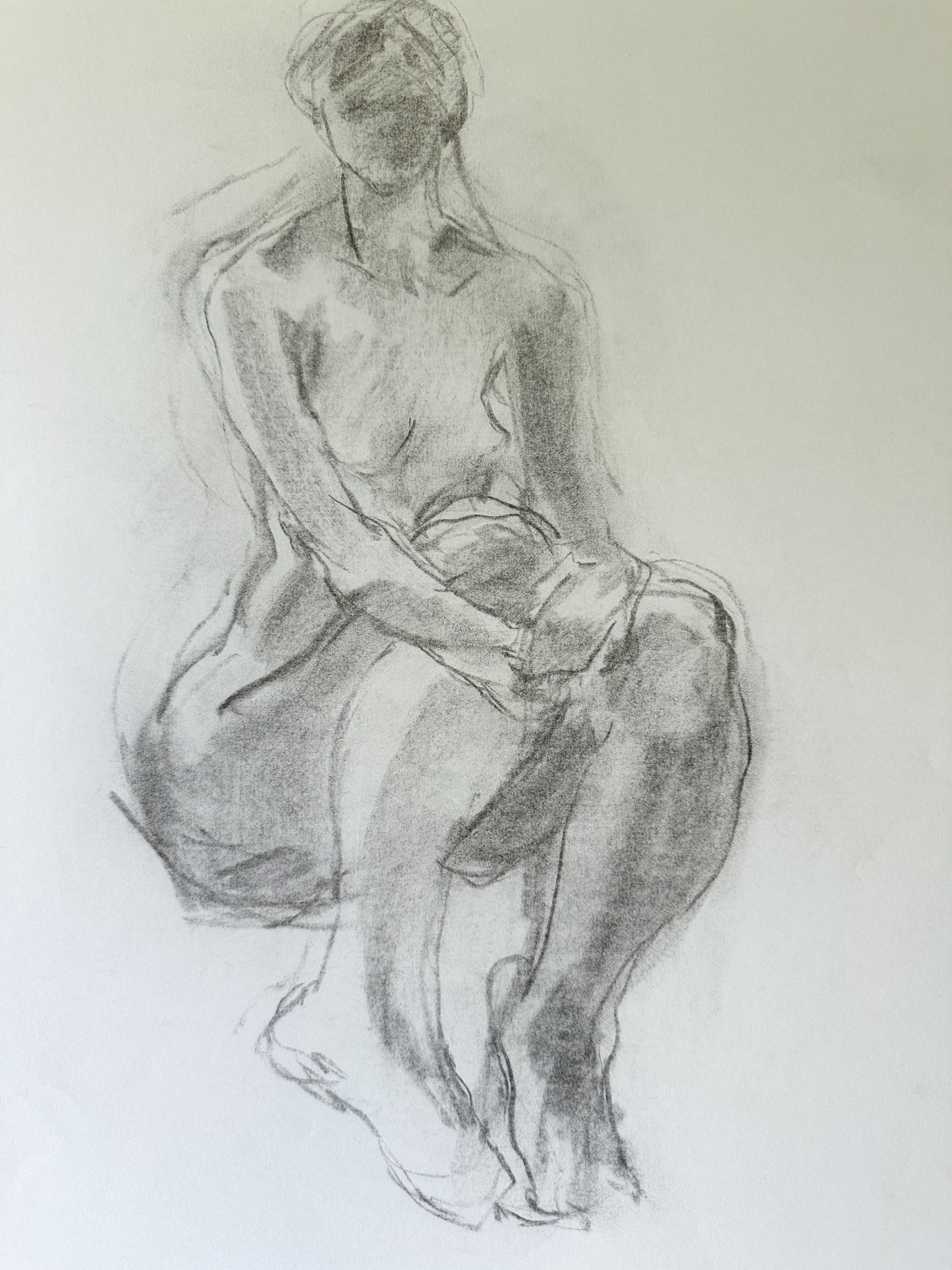 Nude Woman Sketch by Jane Matteson (14"W x 17"H)