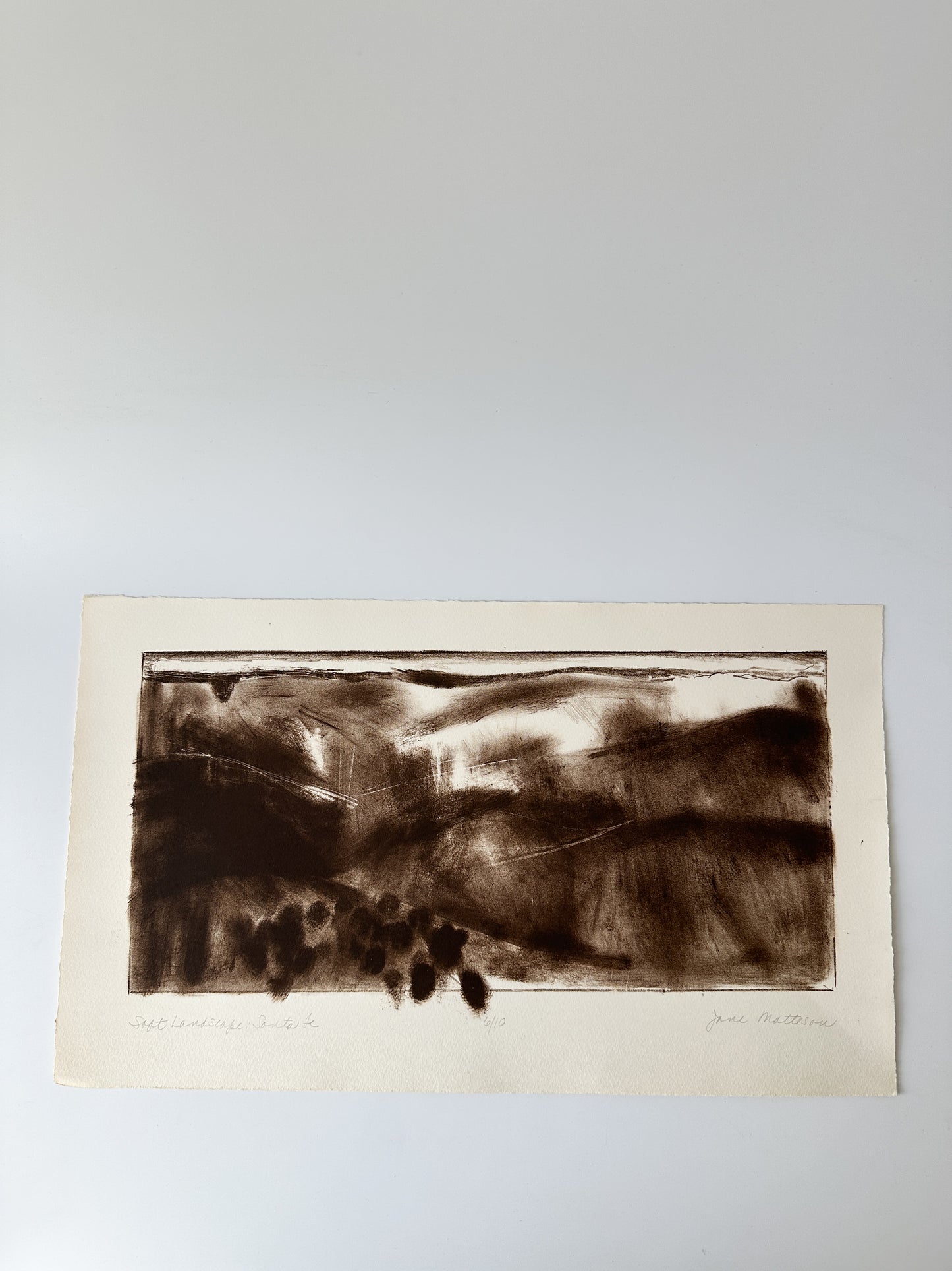 “SOFT LANDSCAPE: SANTA FE” Lithograph by Late Artist Jane Matteson