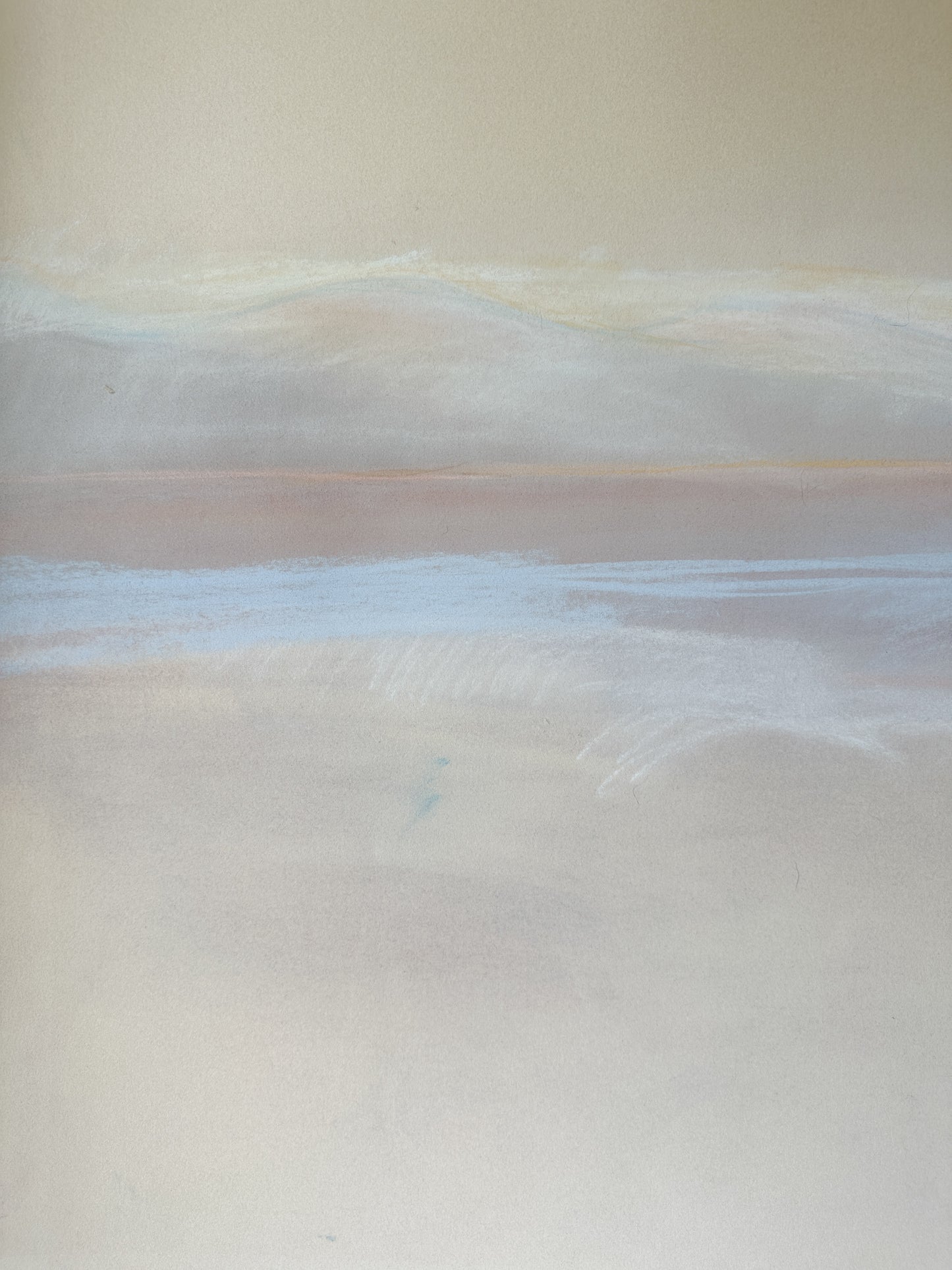 Pastel Mountain Range Horizon - Pastel by Jane Matteson (41”W x 29.5”H)