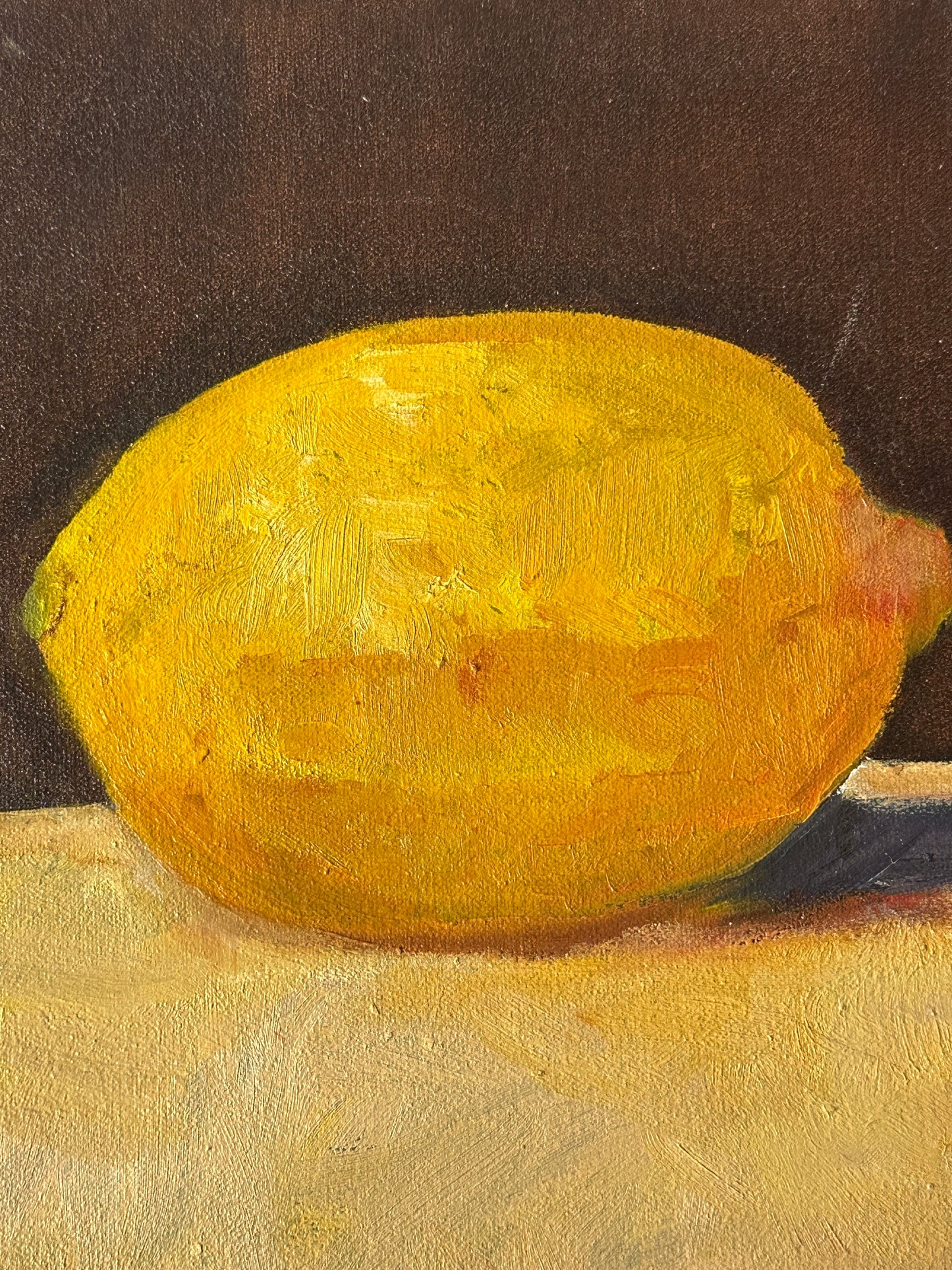 Lemon Still Life Oil Painting (12.75 W x 10.875"H)