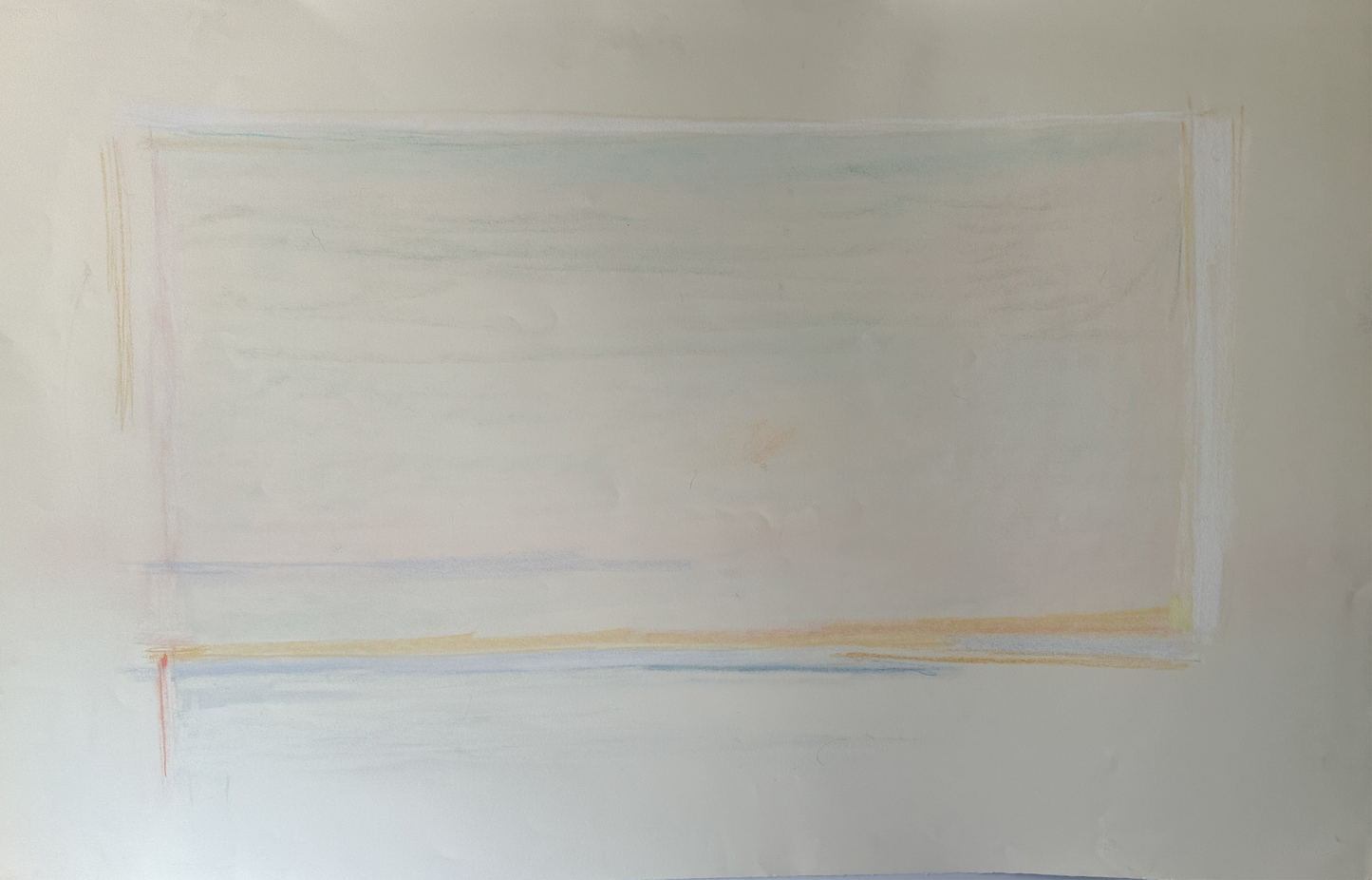 Light Sky Abstract Sky - Pastel by Jane Matteson (40"W x 26"H)