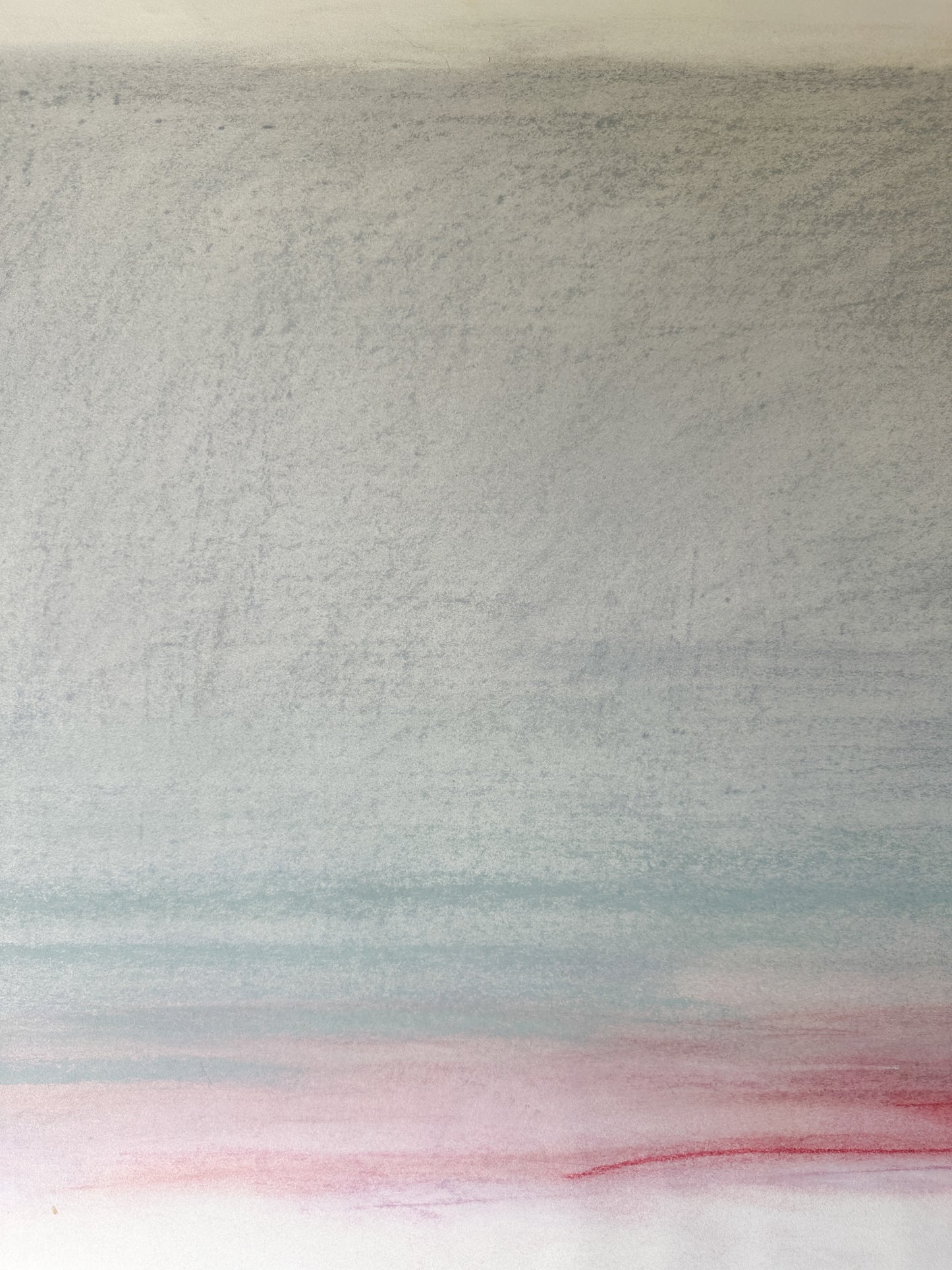 Light Gray, Blue, and Pink Sky - Abstract Pastel by Jane Matteson (40"W x 26"H)