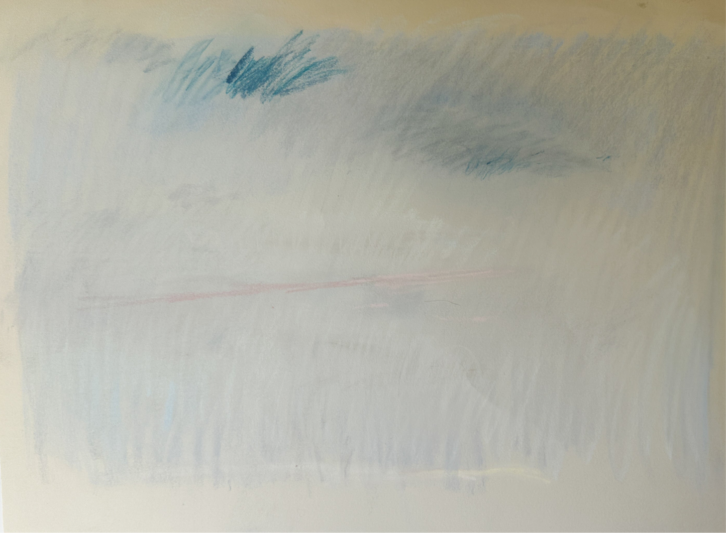 Aqua Cloud in the Sky Abstract - Pastel by Jane Matteson (30”W x 22”H)